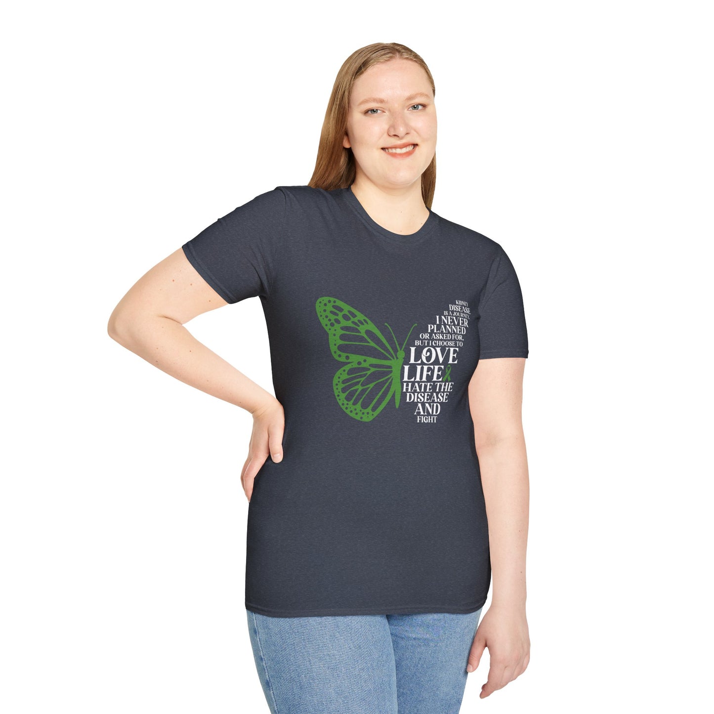 Kidney Disease Awareness White Lettering T-Shirt