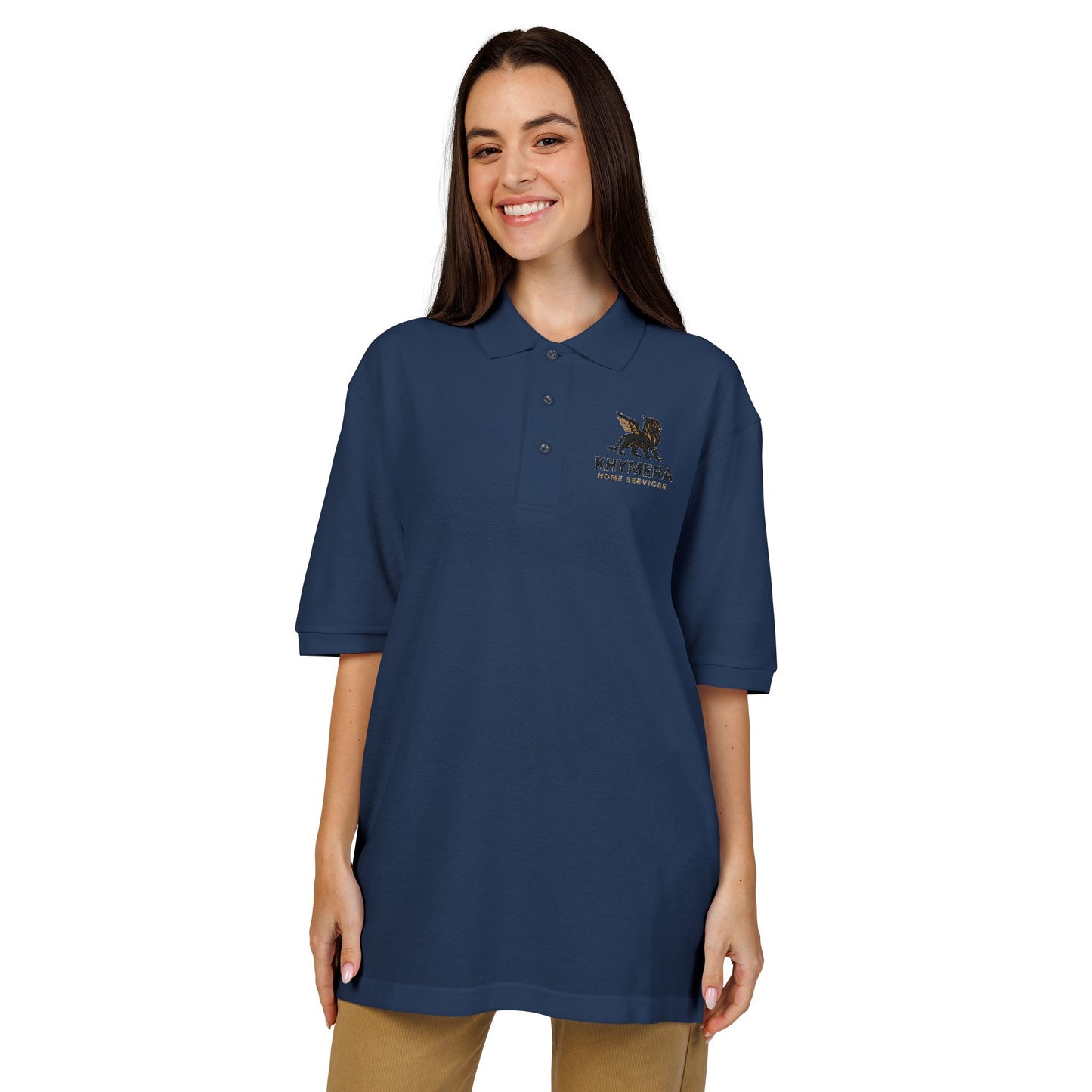 Khymera Home Services Elegant Embroidered Unisex Polo Shirt