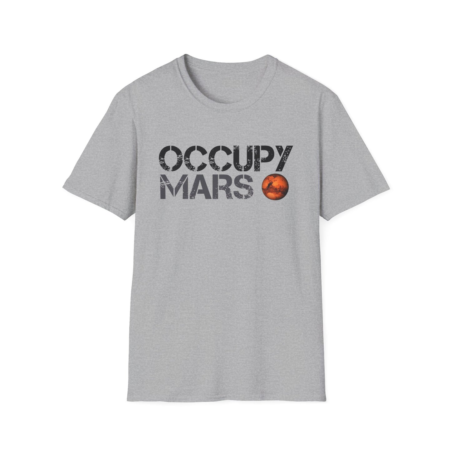 Occupy Mars Unisex Softstyle T-Shirt | Space Enthusiast Apparel
