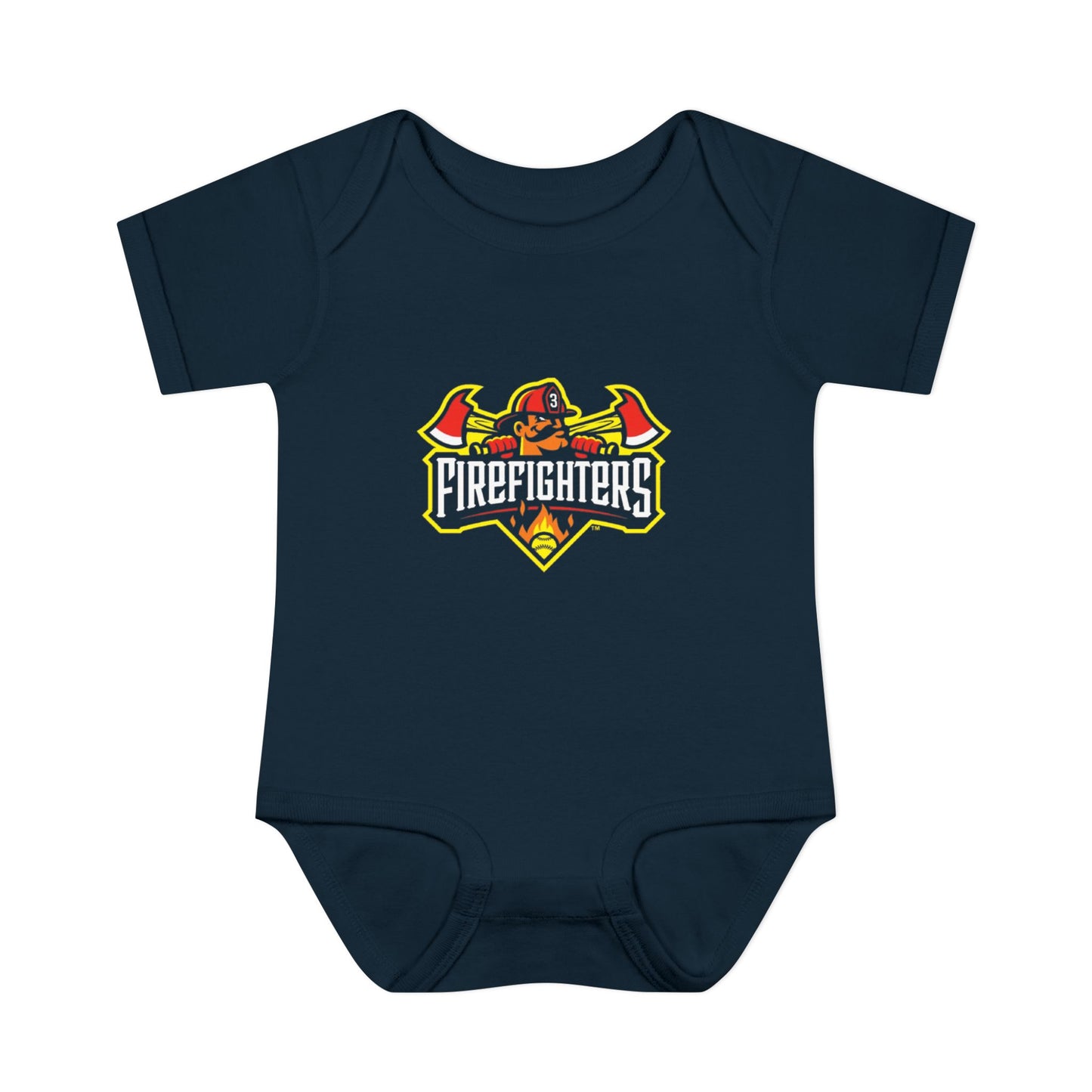 Baby Onesie - Banana Ball League Team Firefighters Design
