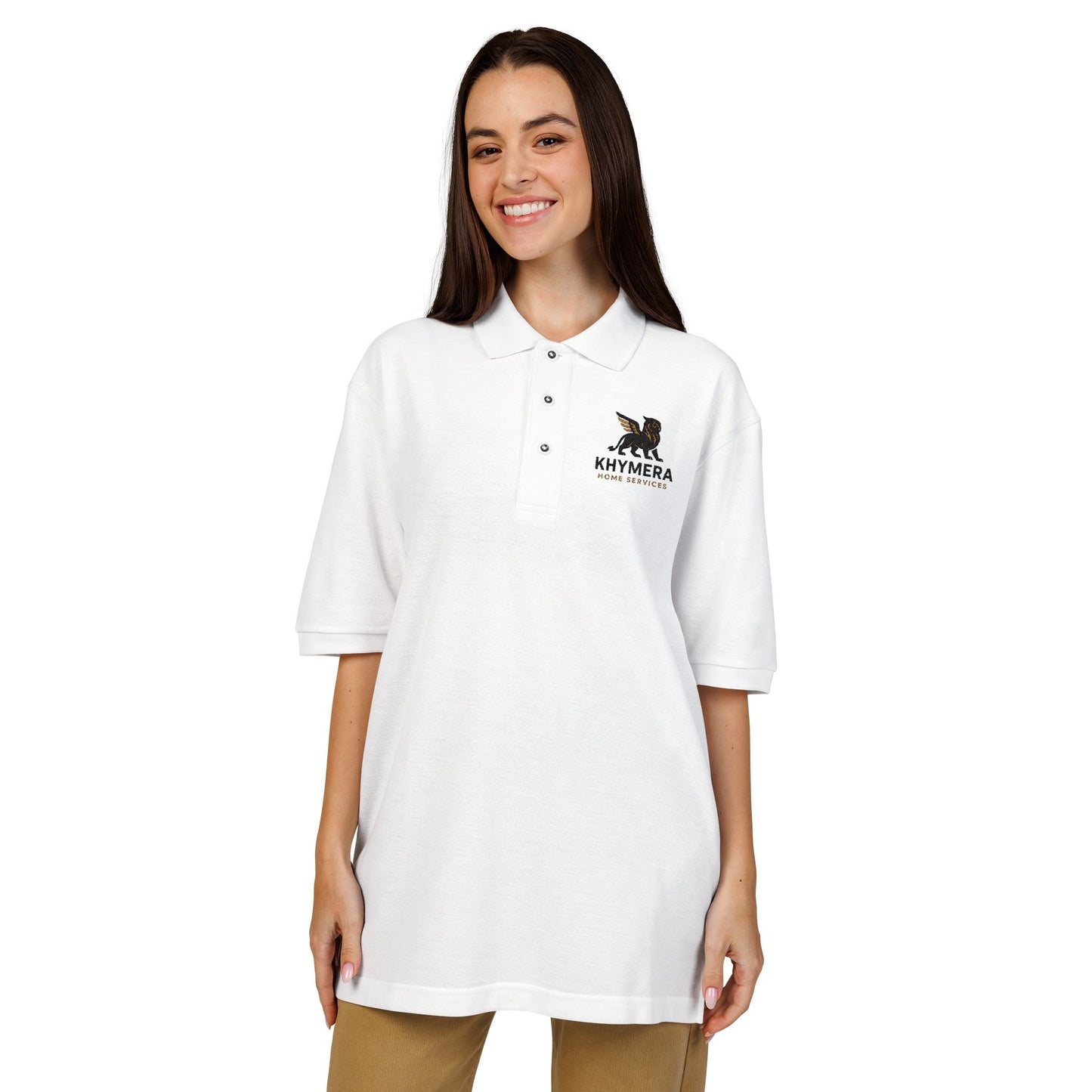 Khymera Home Services Elegant Embroidered Unisex Polo Shirt