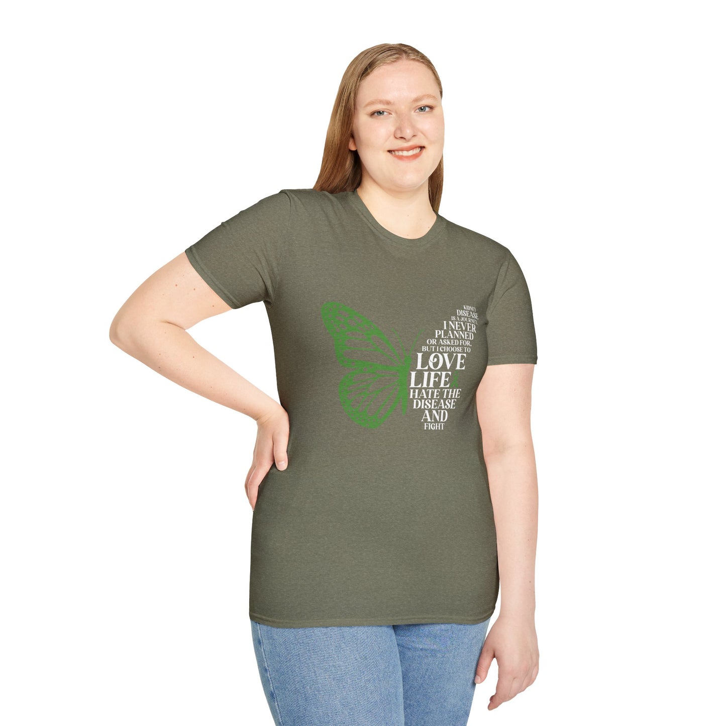 Kidney Disease Awareness White Lettering T-Shirt