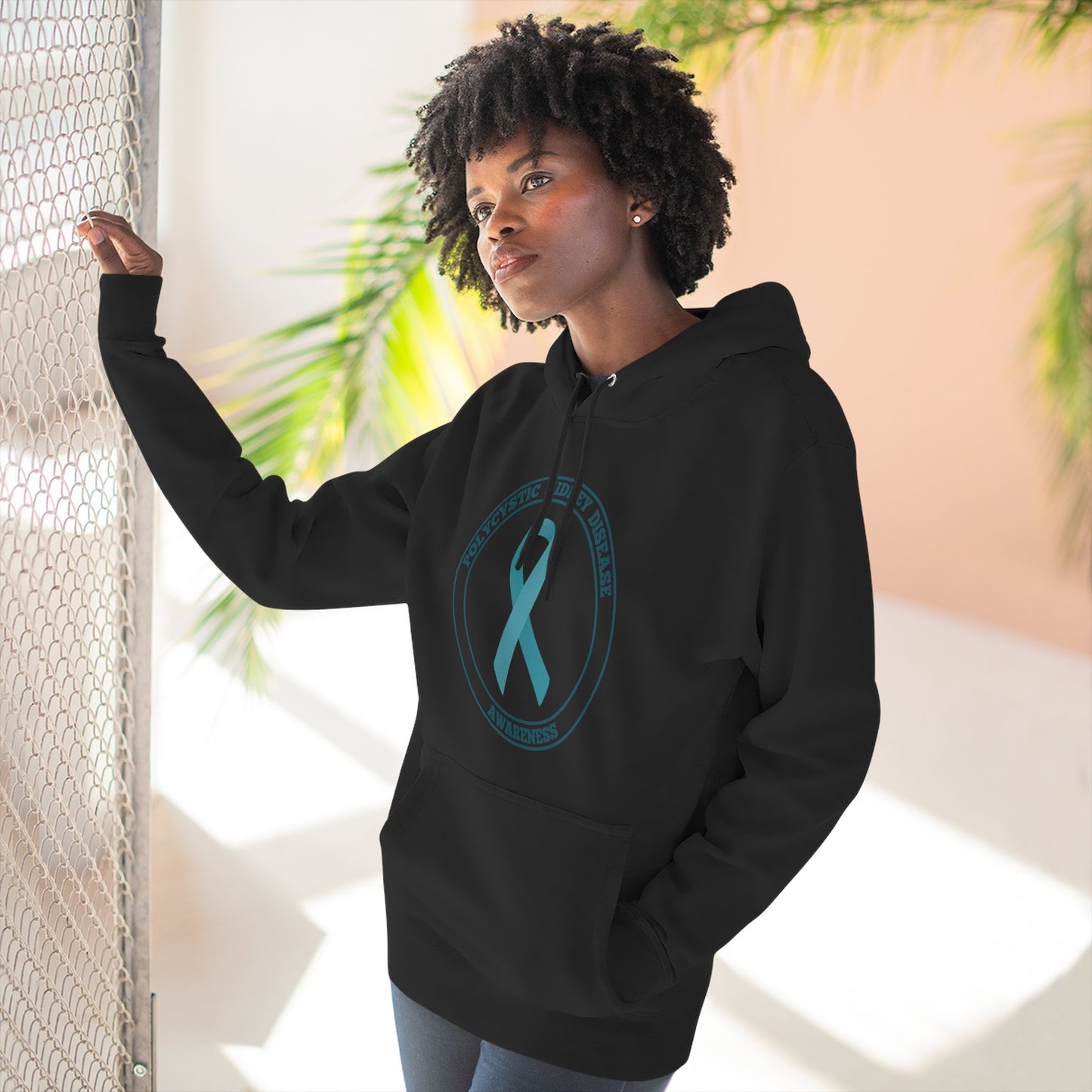 Fleece Hoodie Polycystic Kidney Disease Awareness