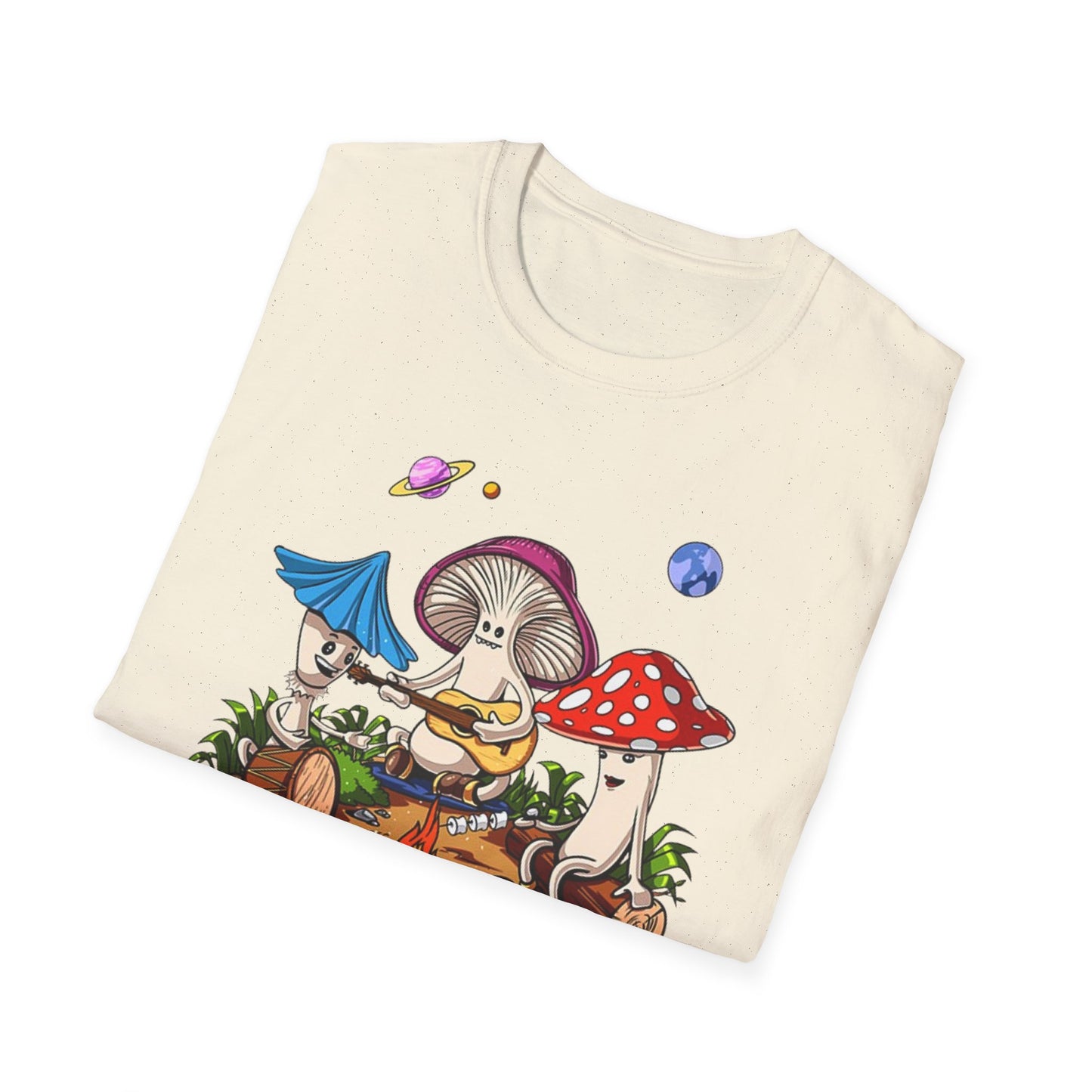 Shrooms around a campfire - Unisex Softstyle T-Shirt