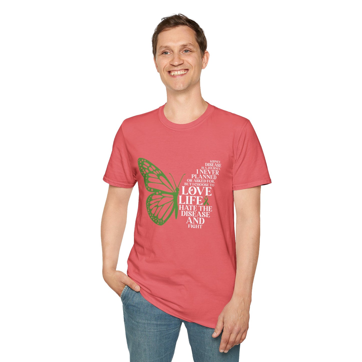 Kidney Disease Awareness White Lettering T-Shirt