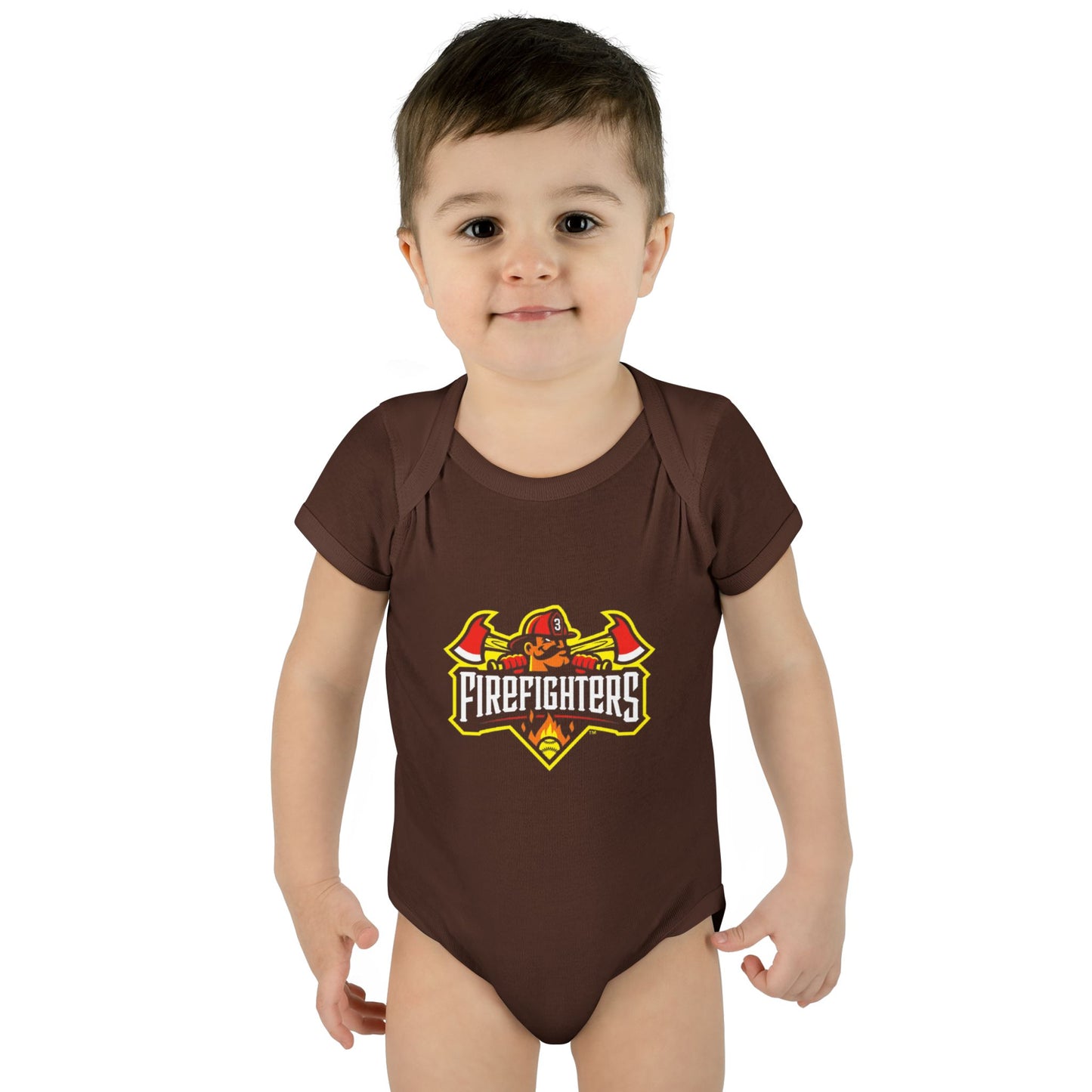 Baby Onesie - Banana Ball League Team Firefighters Design