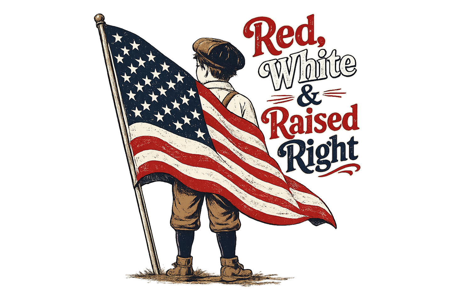 Red & White Raised-Right Infant One-Piece Bodysuit