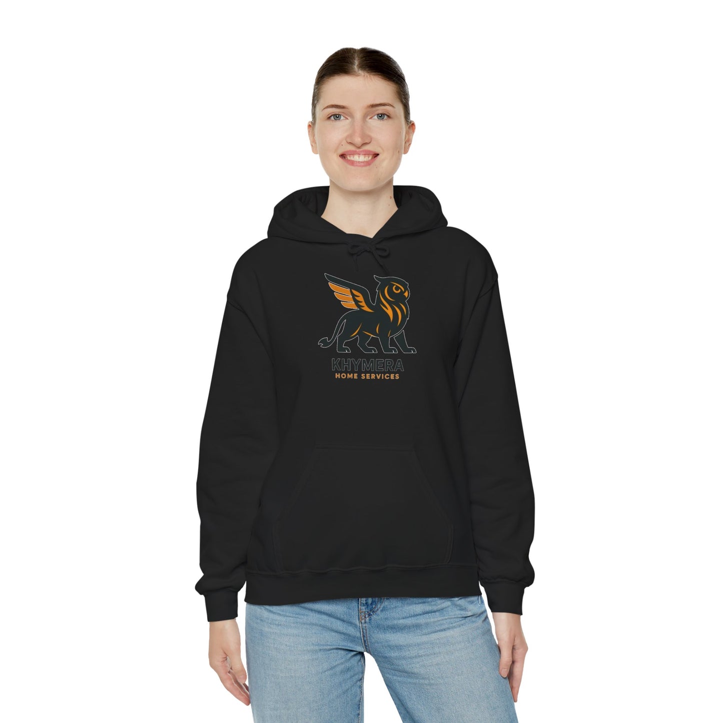 Khymera Home Services Dragon Hoodie, Cozy Unisex Hooded Sweatshirt, Gift for Homeowners, Dragon Lover Apparel, Cool Casual Wear