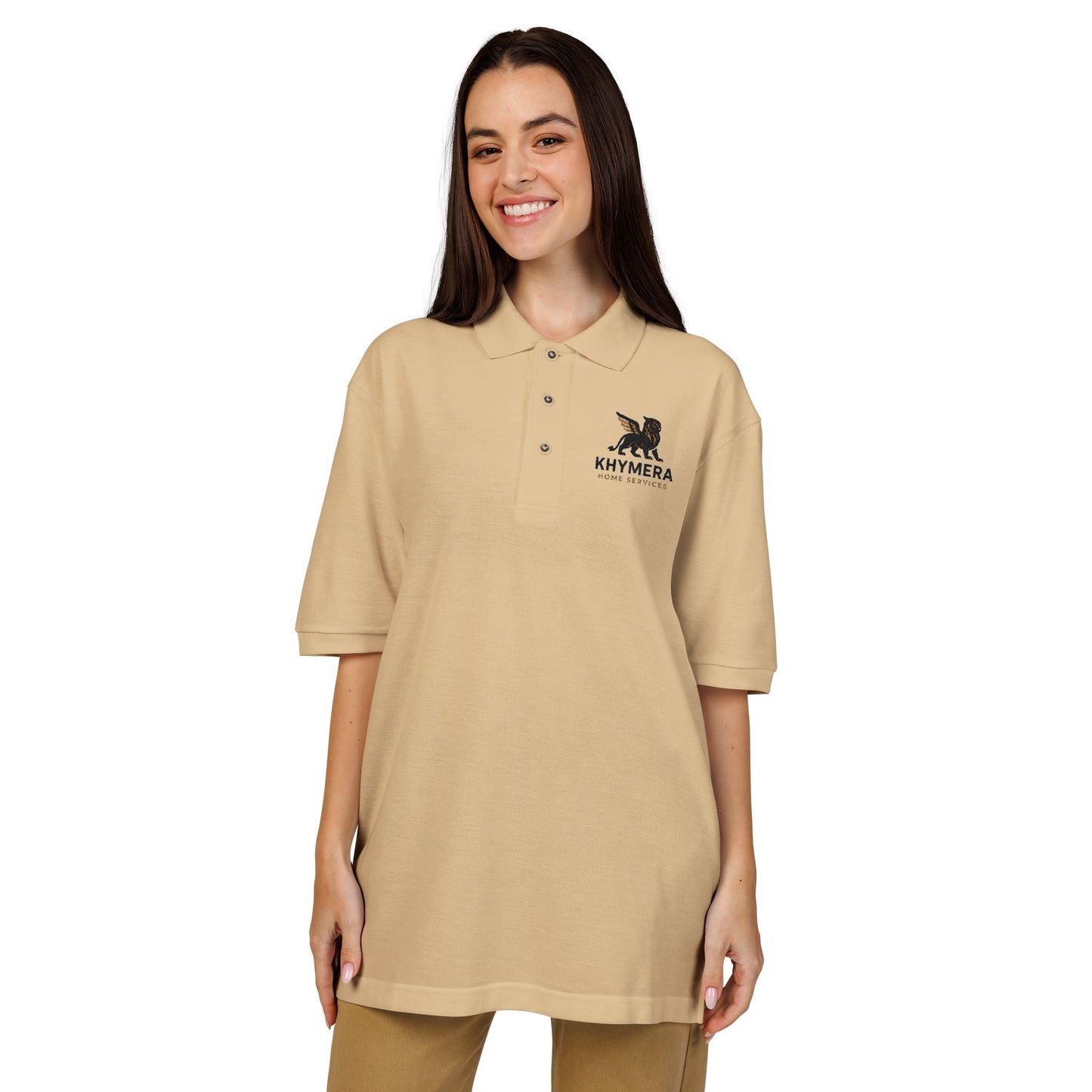 Khymera Home Services Elegant Embroidered Unisex Polo Shirt