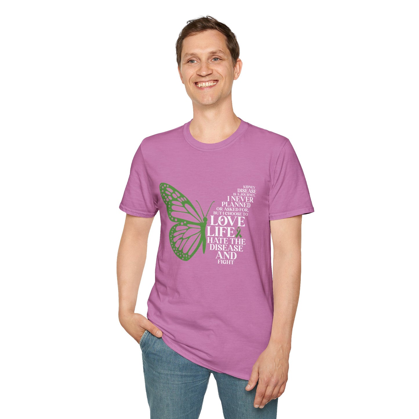 Kidney Disease Awareness White Lettering T-Shirt