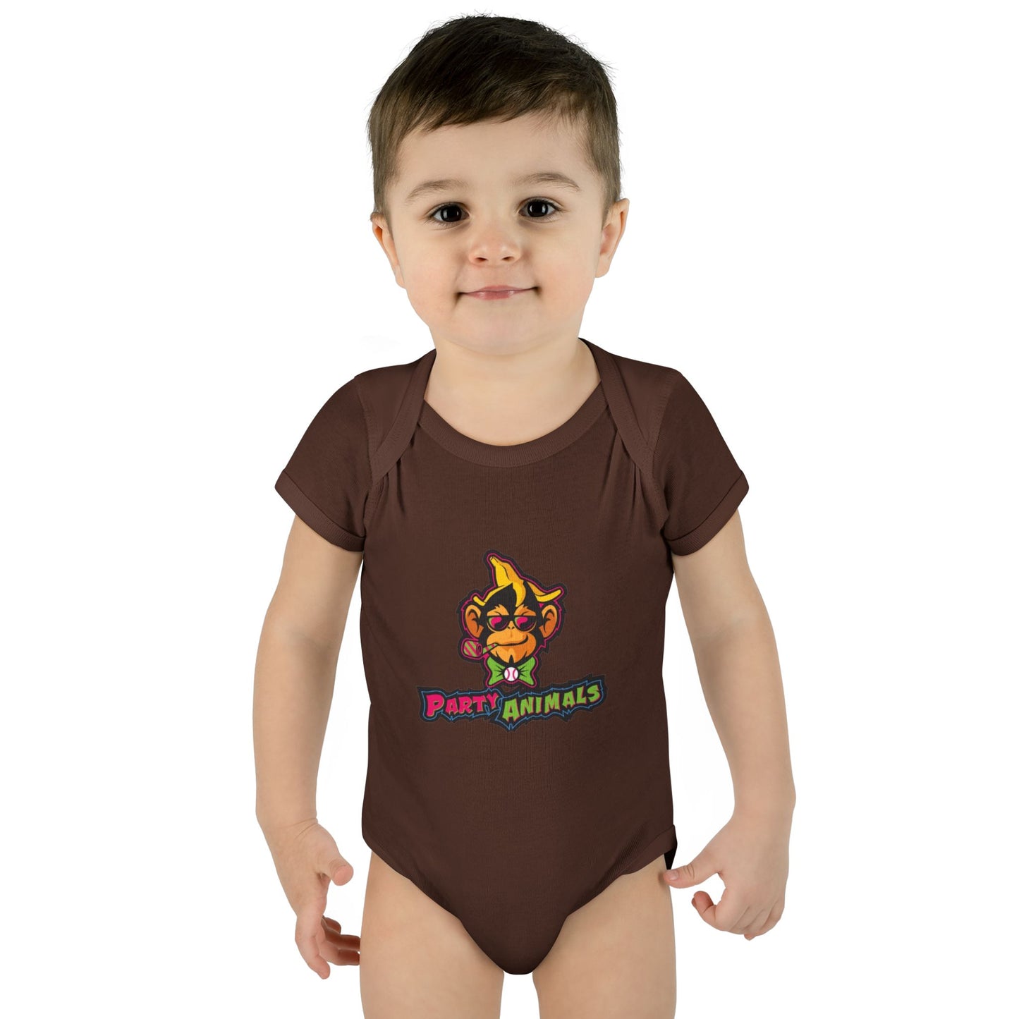Onesie - Banana Ball League Team Party Animals Infant Baby Rib Bodysuit
