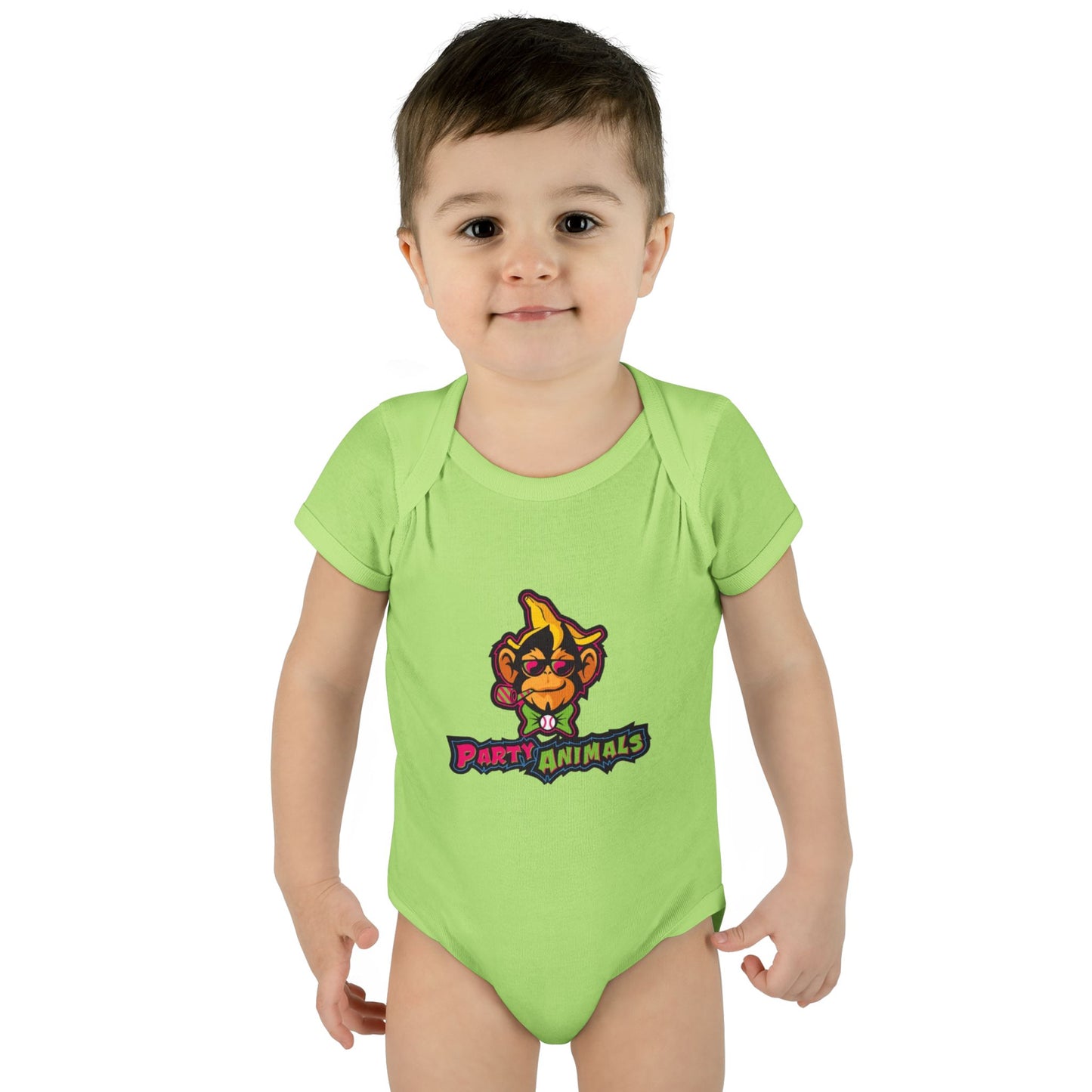 Onesie - Banana Ball League Team Party Animals Infant Baby Rib Bodysuit