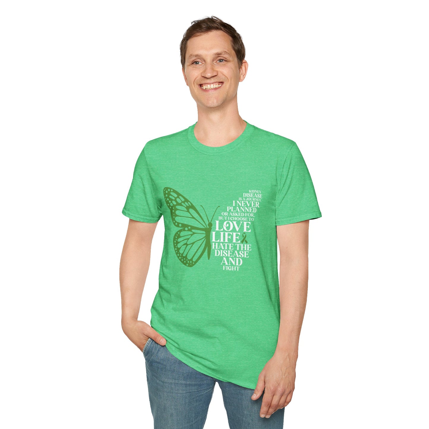 Kidney Disease Awareness White Lettering T-Shirt