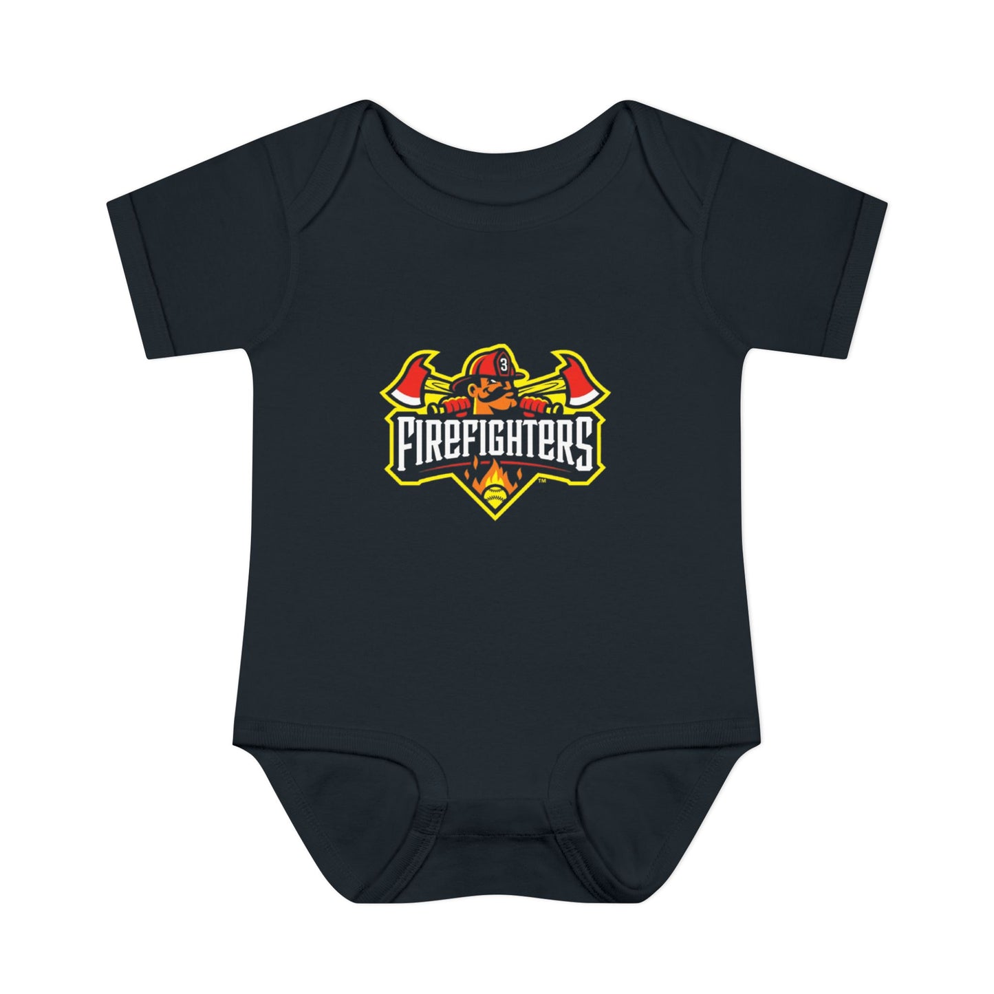 Baby Onesie - Banana Ball League Team Firefighters Design