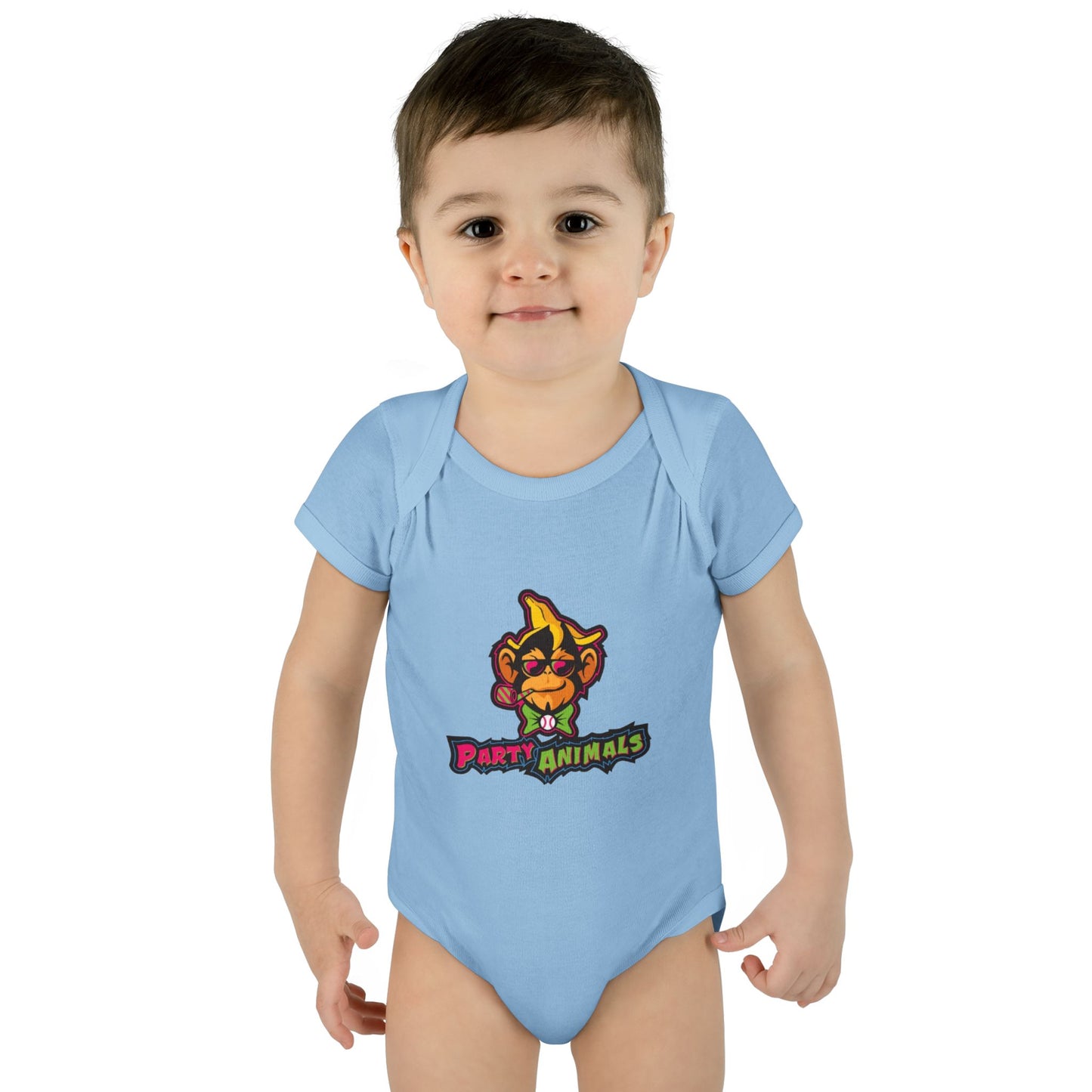 Onesie - Banana Ball League Team Party Animals Infant Baby Rib Bodysuit