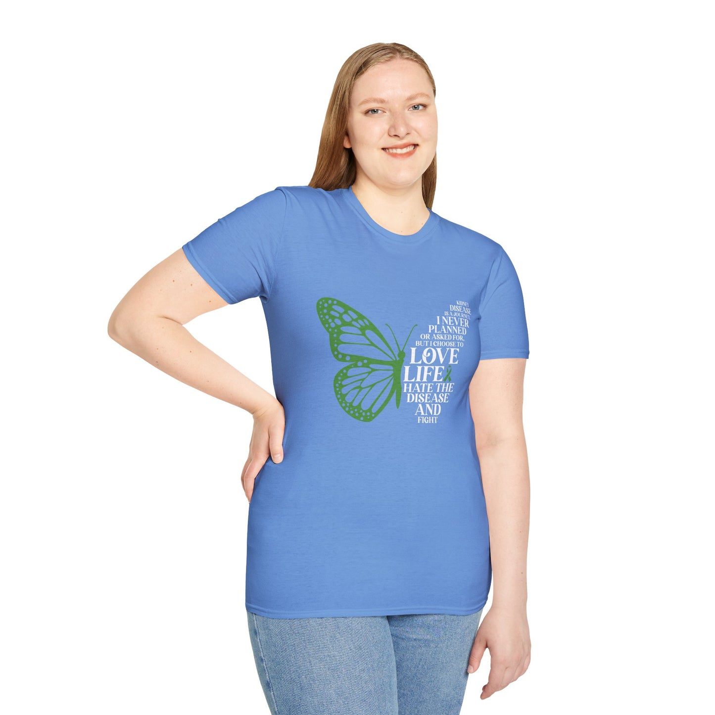 Kidney Disease Awareness White Lettering T-Shirt
