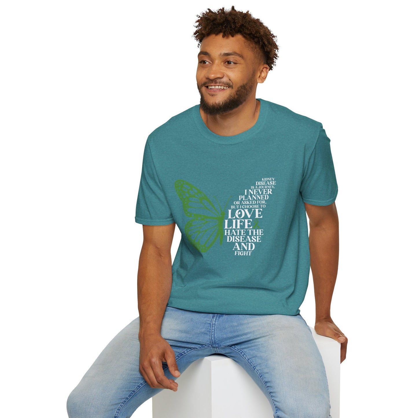 Kidney Disease Awareness White Lettering T-Shirt