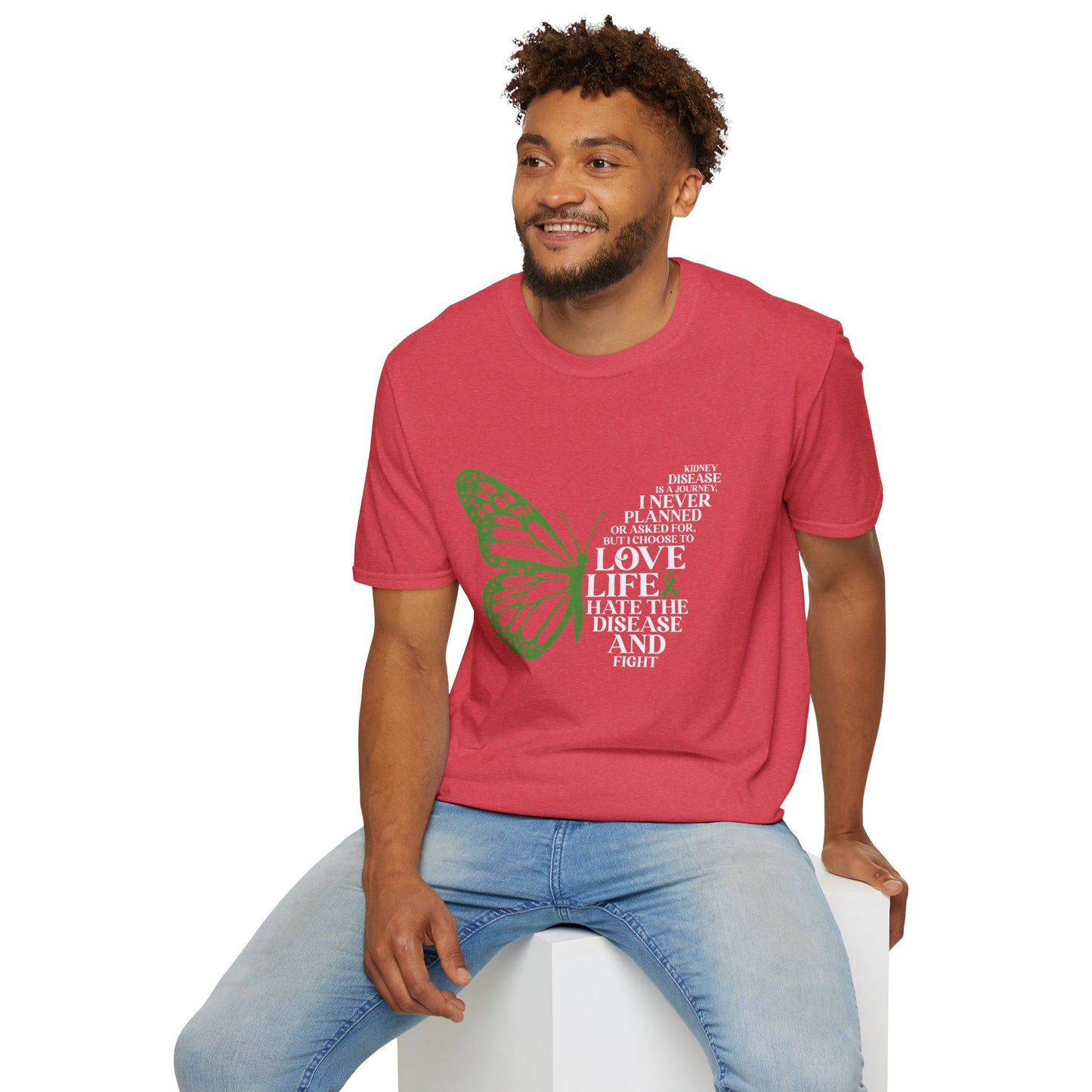 Kidney Disease Awareness White Lettering T-Shirt
