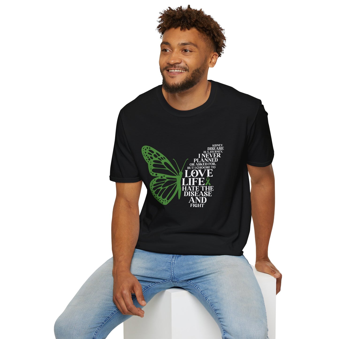 Kidney Disease Awareness White Lettering T-Shirt