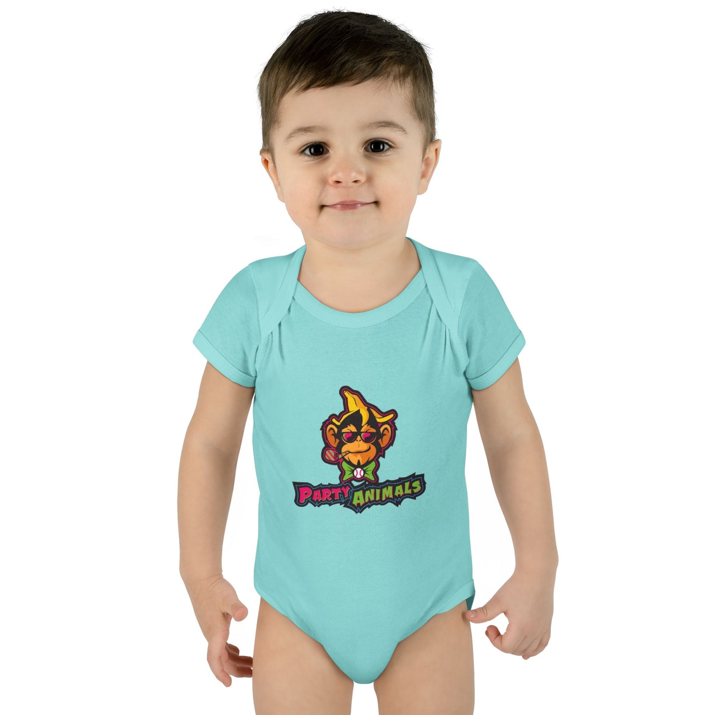 Onesie - Banana Ball League Team Party Animals Infant Baby Rib Bodysuit