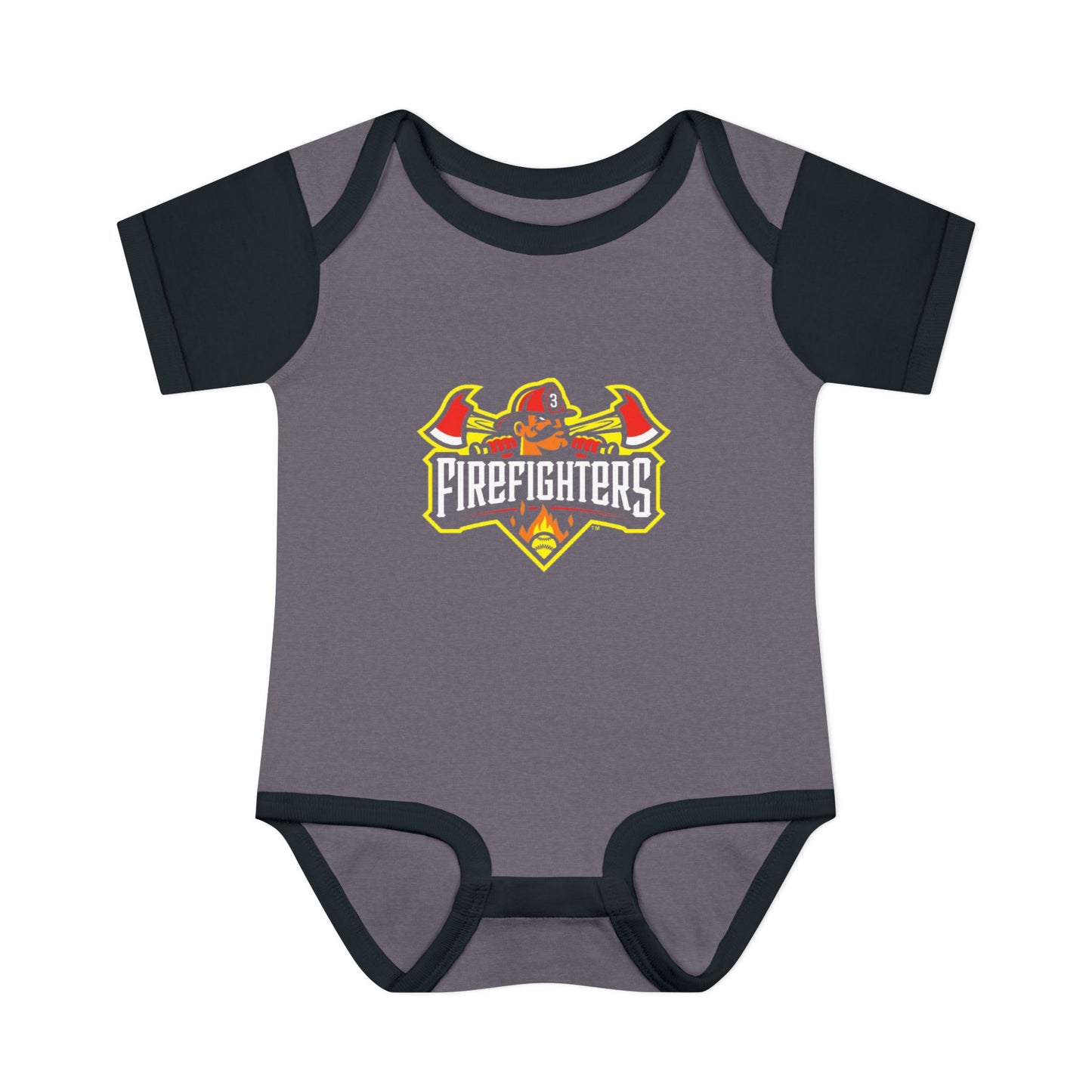 Baby Onesie - Banana Ball League Team Firefighters Design