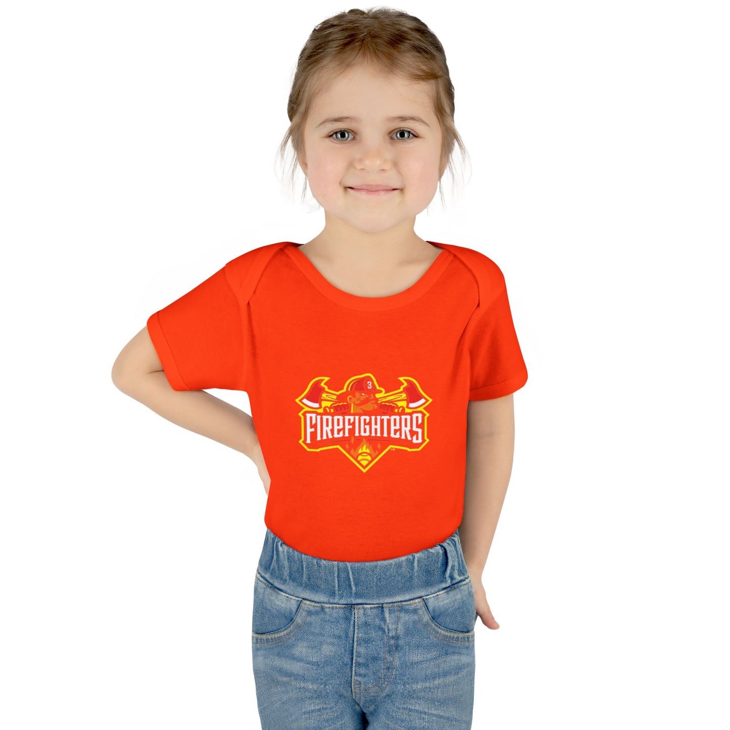 Baby Onesie - Banana Ball League Team Firefighters Design