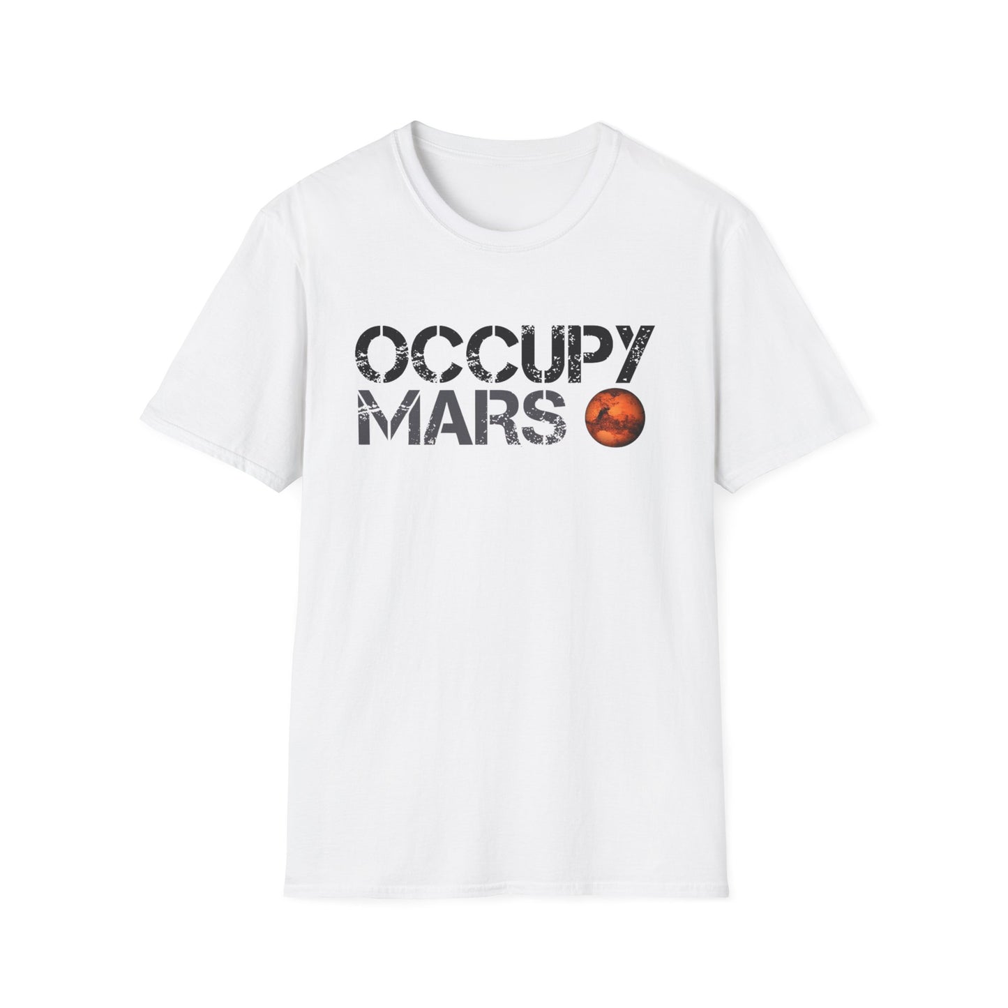 Occupy Mars Unisex Softstyle T-Shirt | Space Enthusiast Apparel