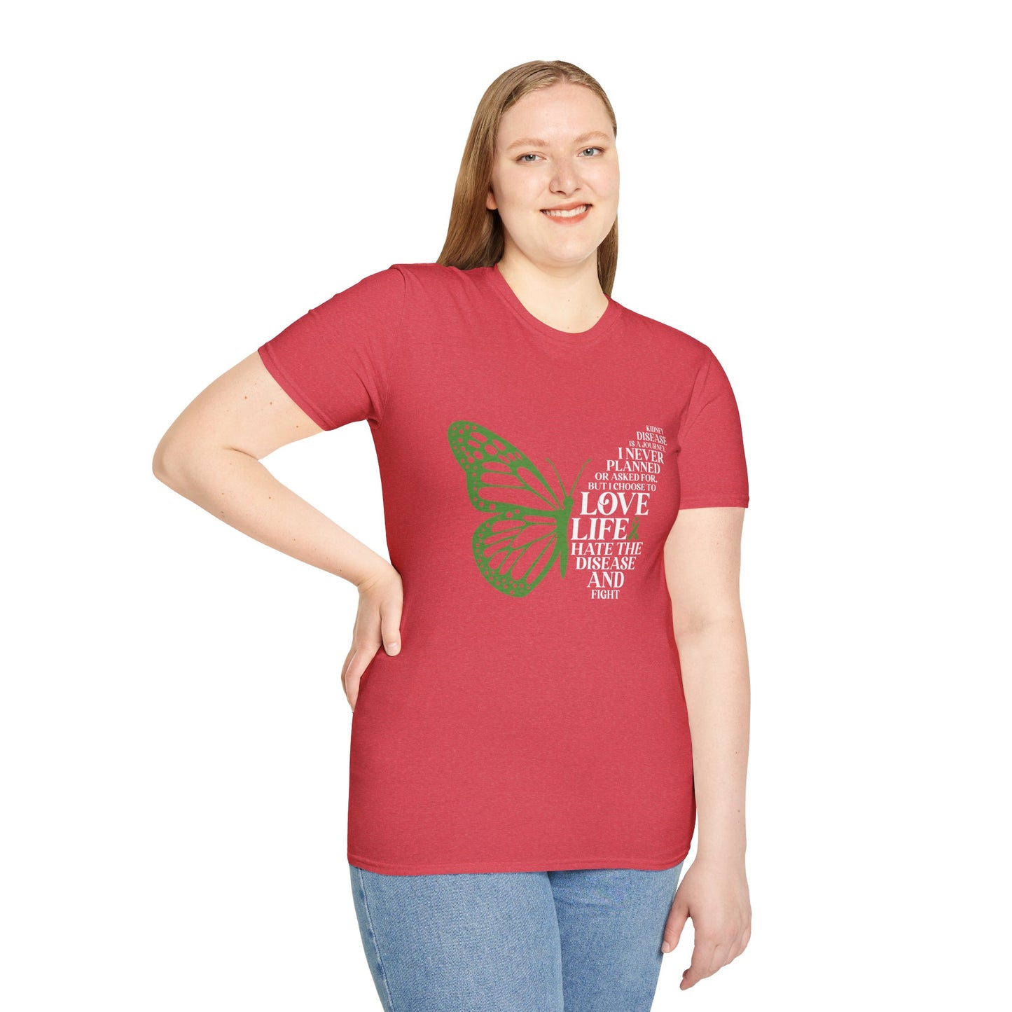 Kidney Disease Awareness White Lettering T-Shirt