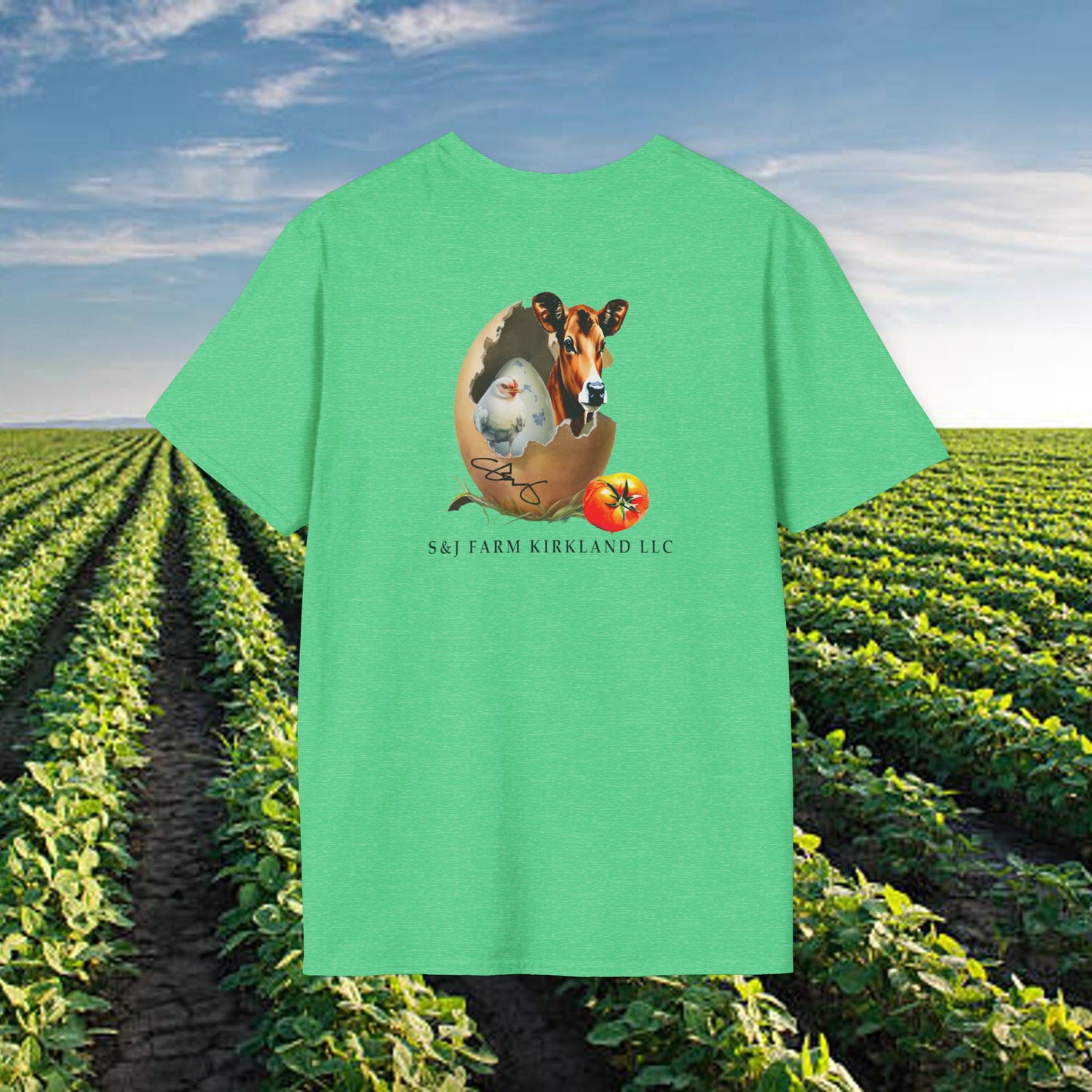 S&J Farm Kirkland LLC BACK ONLY - Unisex Softstyle T-Shirt