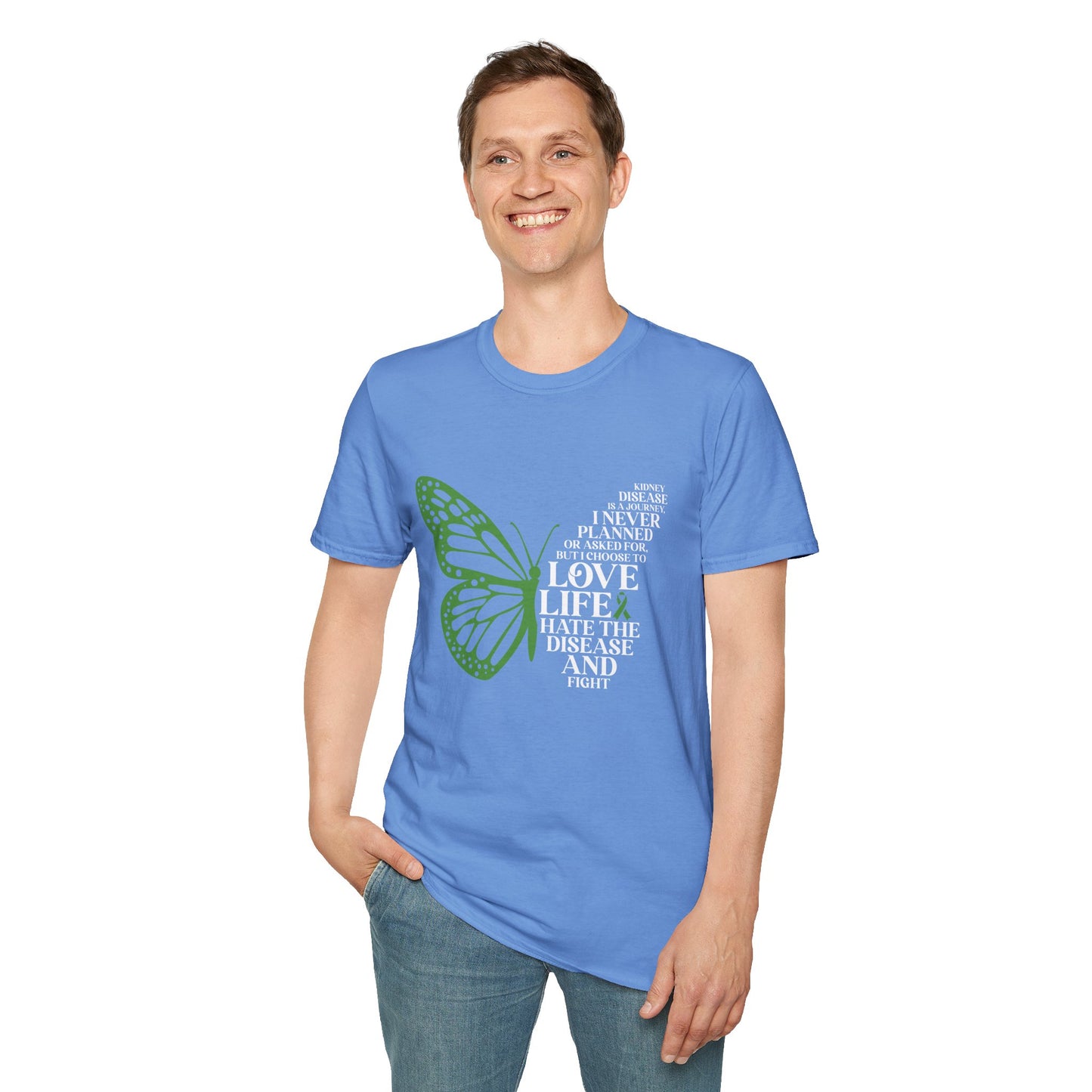Kidney Disease Awareness White Lettering T-Shirt