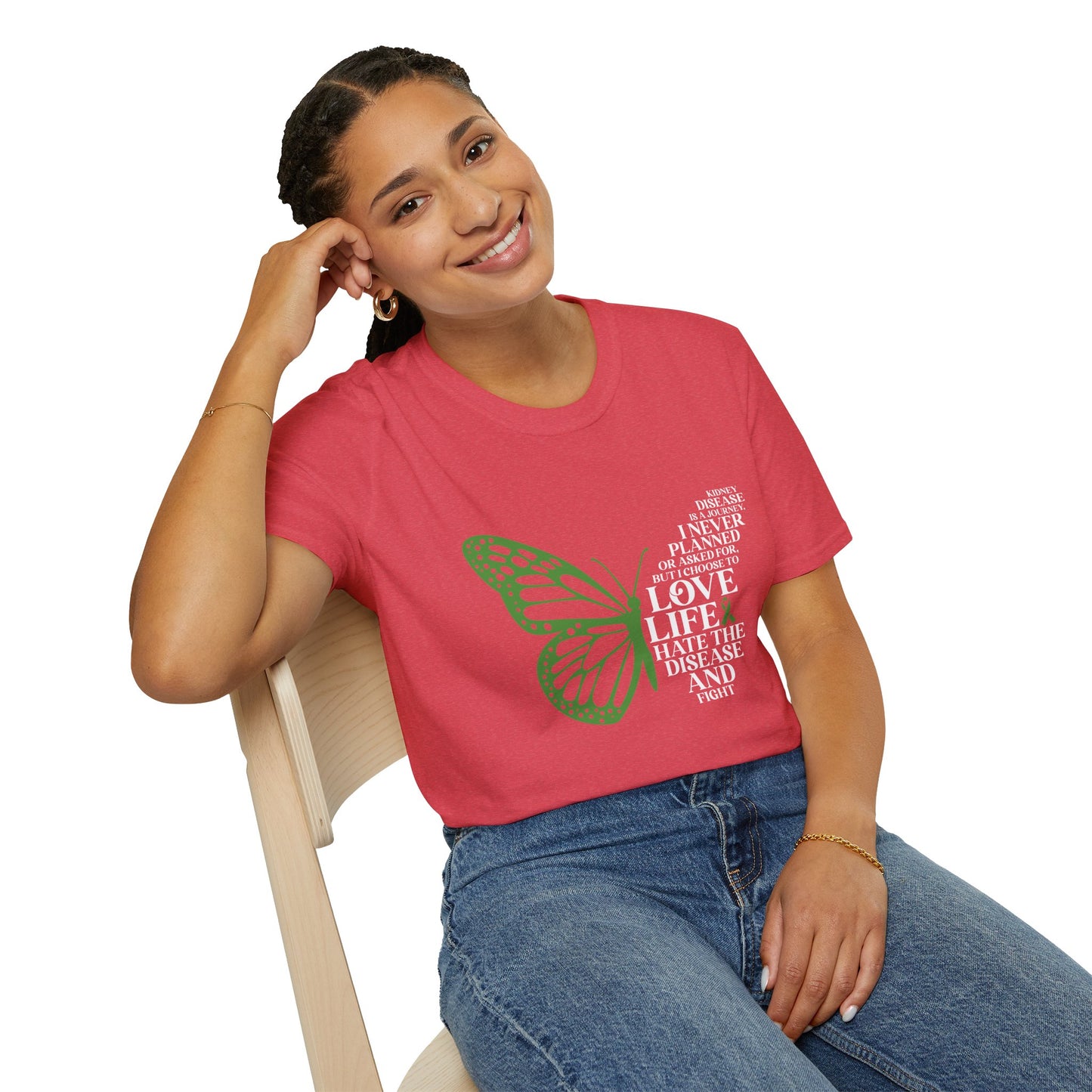 Kidney Disease Awareness White Lettering T-Shirt