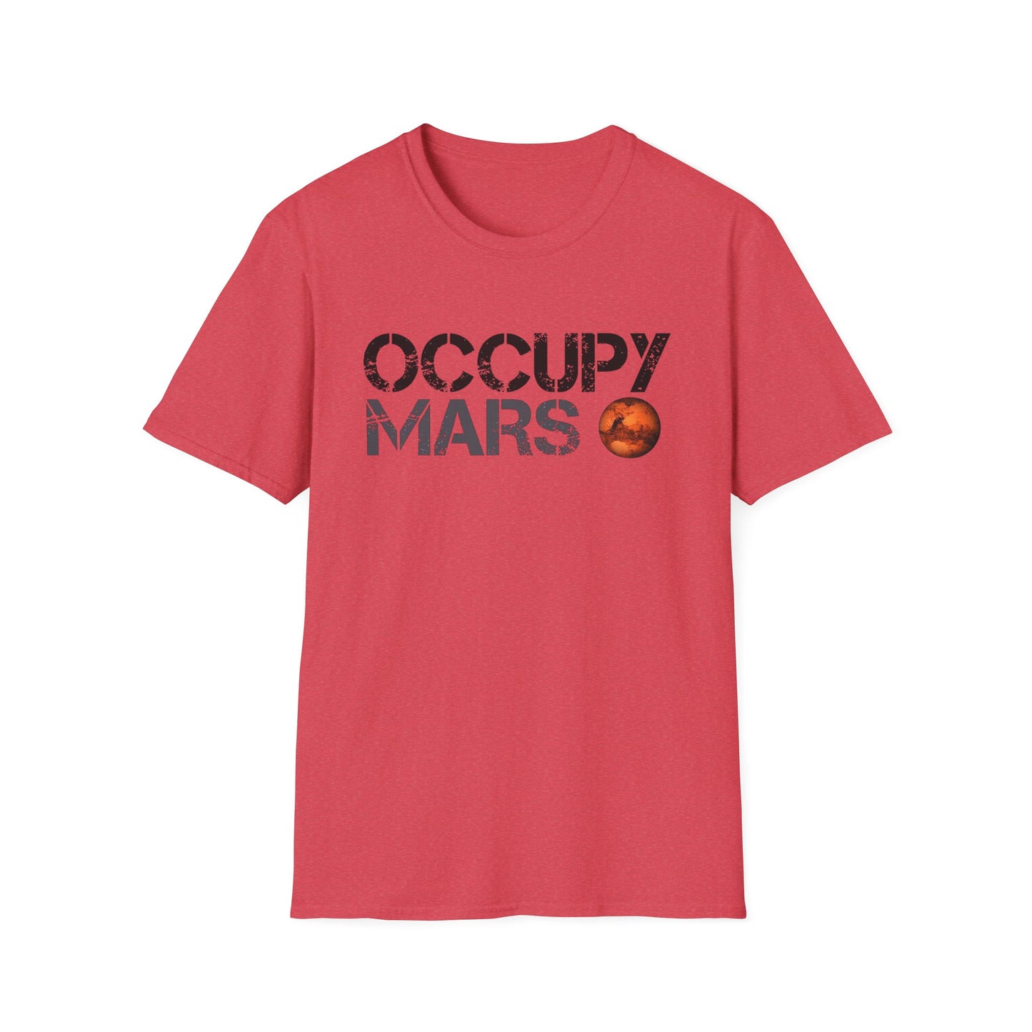 Occupy Mars Unisex Softstyle T-Shirt | Space Enthusiast Apparel