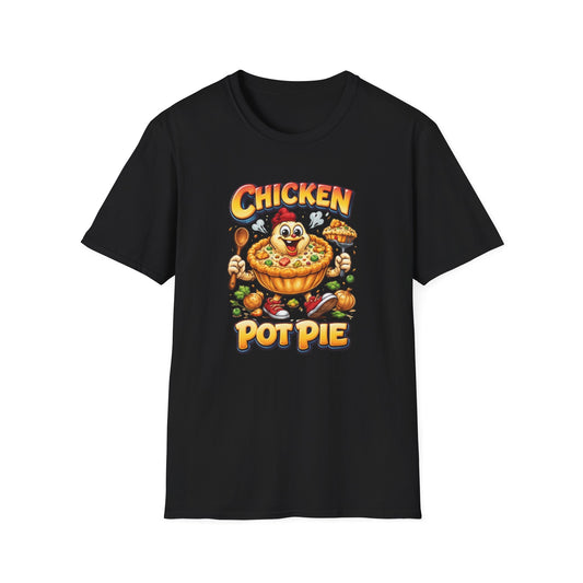 Comical Chicken Pot Pie T-Shirt — Funny Pie Lover Graphic Tee