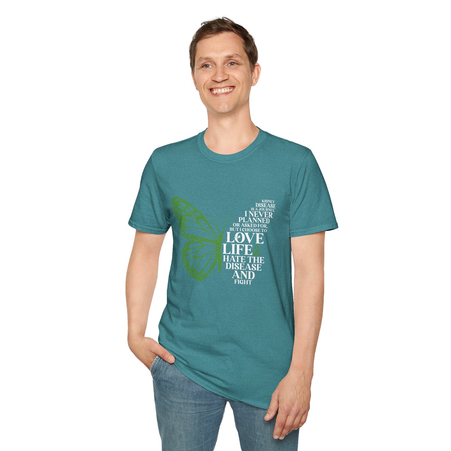 Kidney Disease Awareness White Lettering T-Shirt