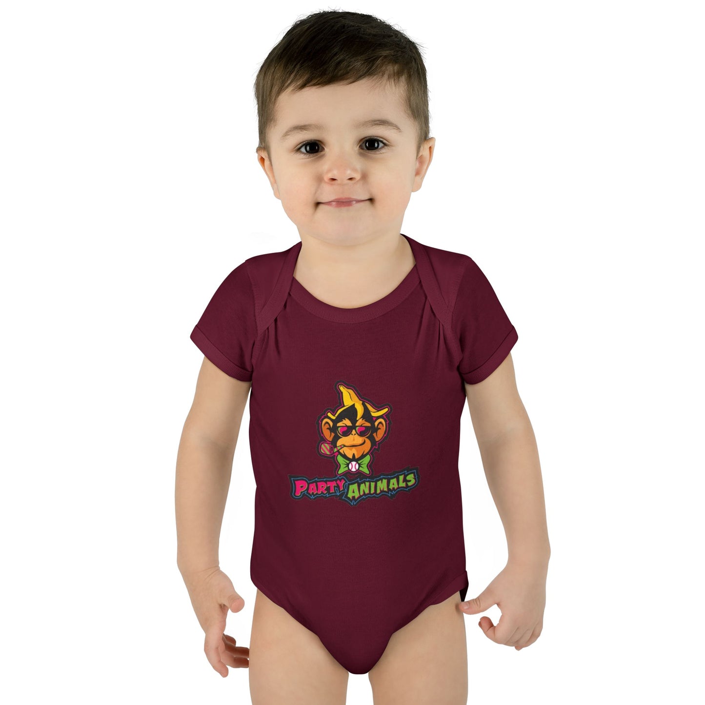Onesie - Banana Ball League Team Party Animals Infant Baby Rib Bodysuit