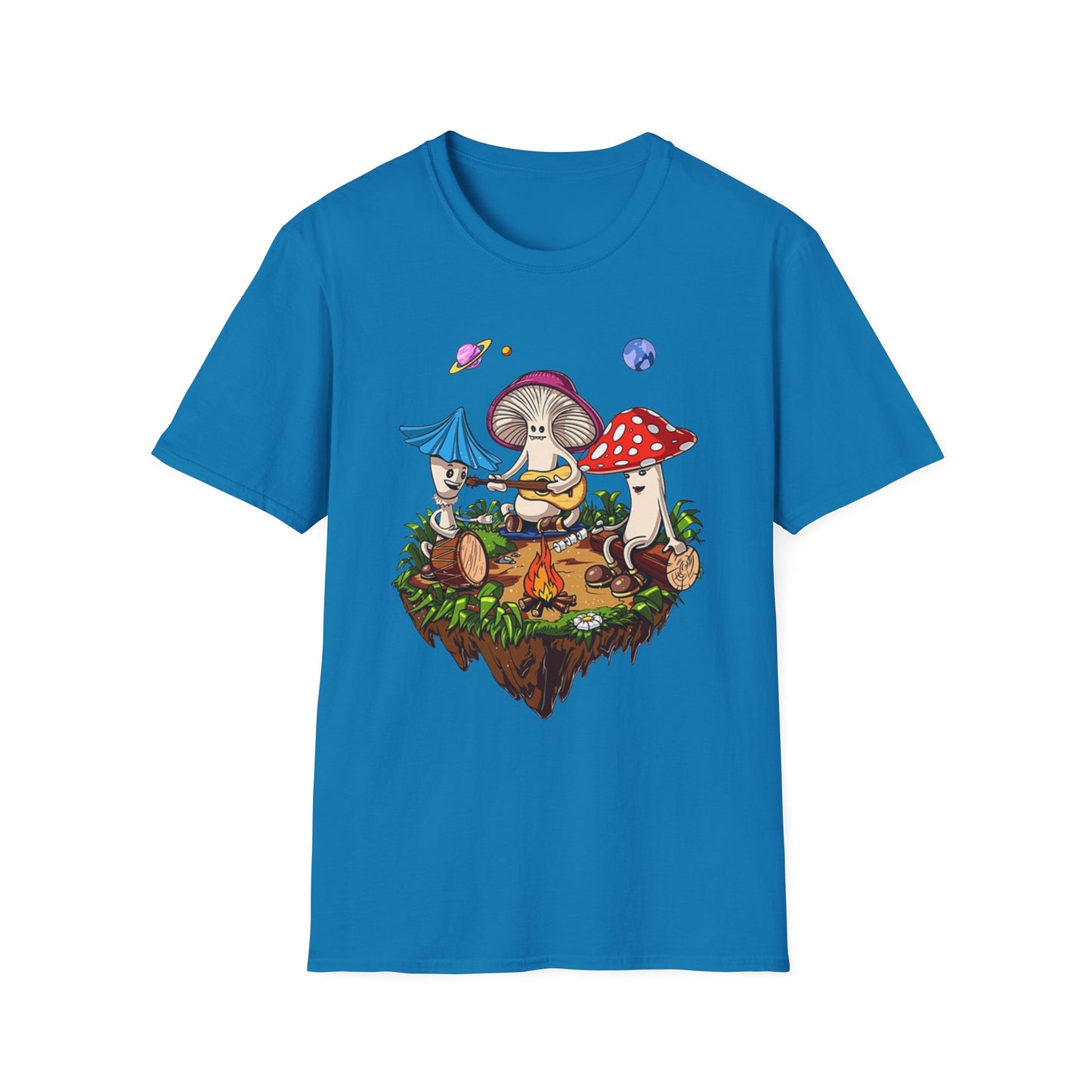 Shrooms around a campfire - Unisex Softstyle T-Shirt
