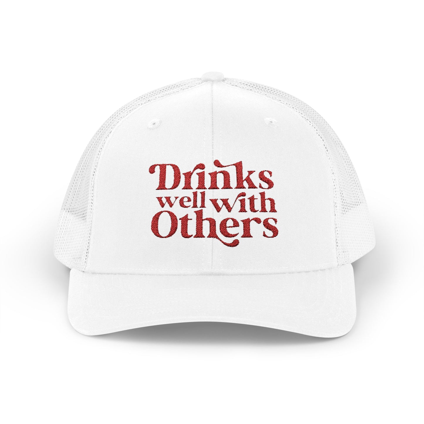 Humorous Snapback Trucker Cap - Perfect for Parties, Gatherings, and Gifts, Drinks Well with Others, Fun Hat, Funny Gift Idea, Casual Style