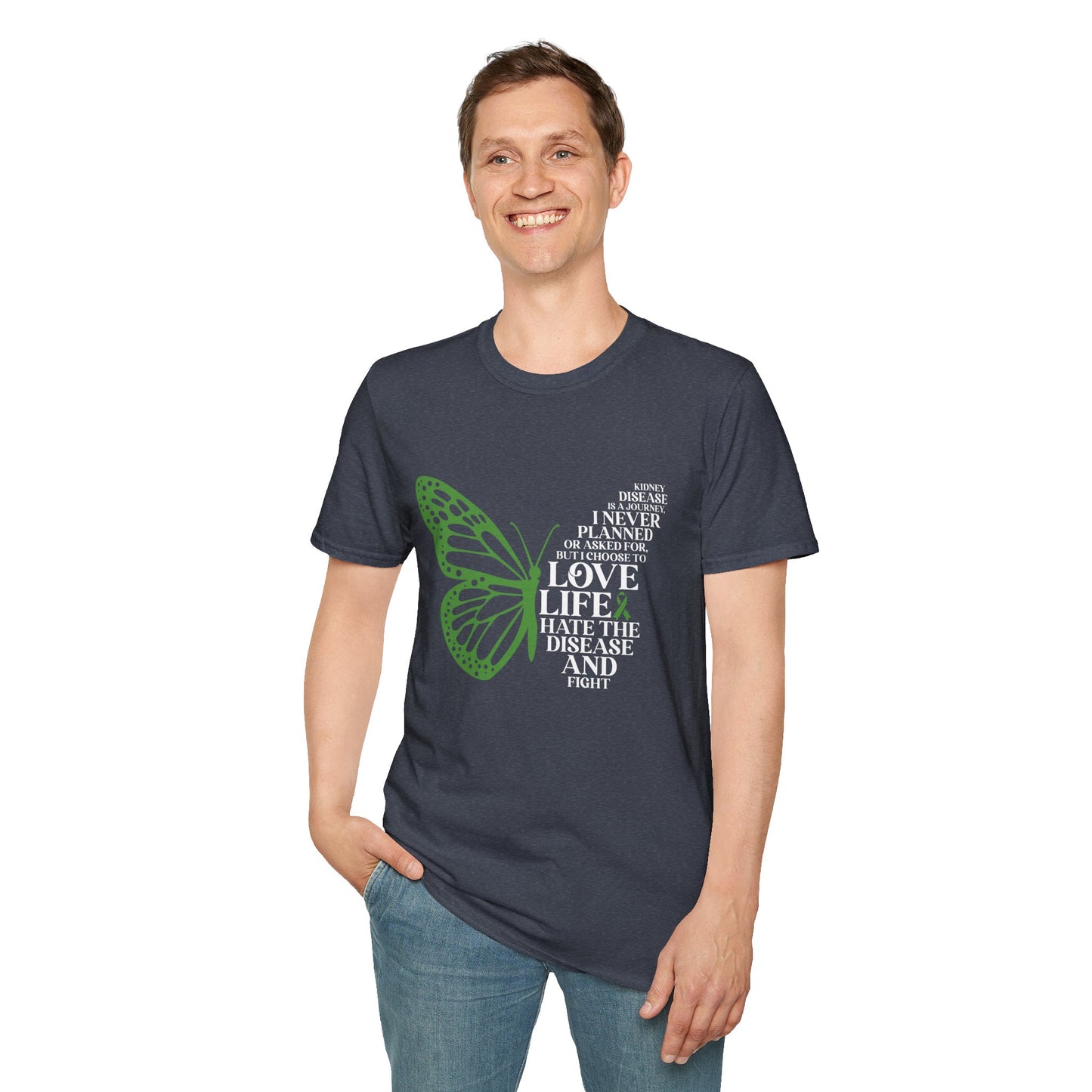 Kidney Disease Awareness White Lettering T-Shirt