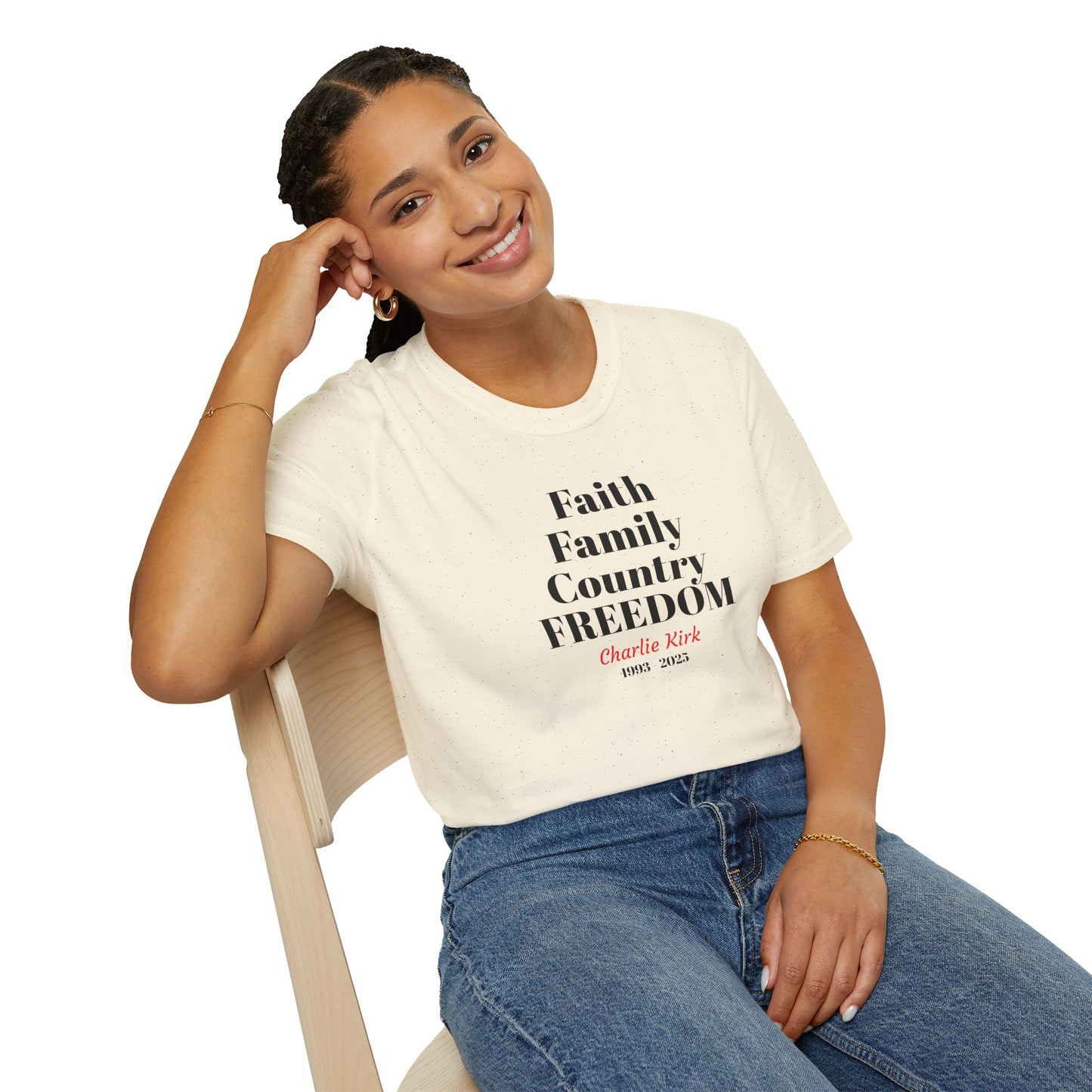 Charlie Kirk Faith Family Country Freedom Unisex T-Shirt