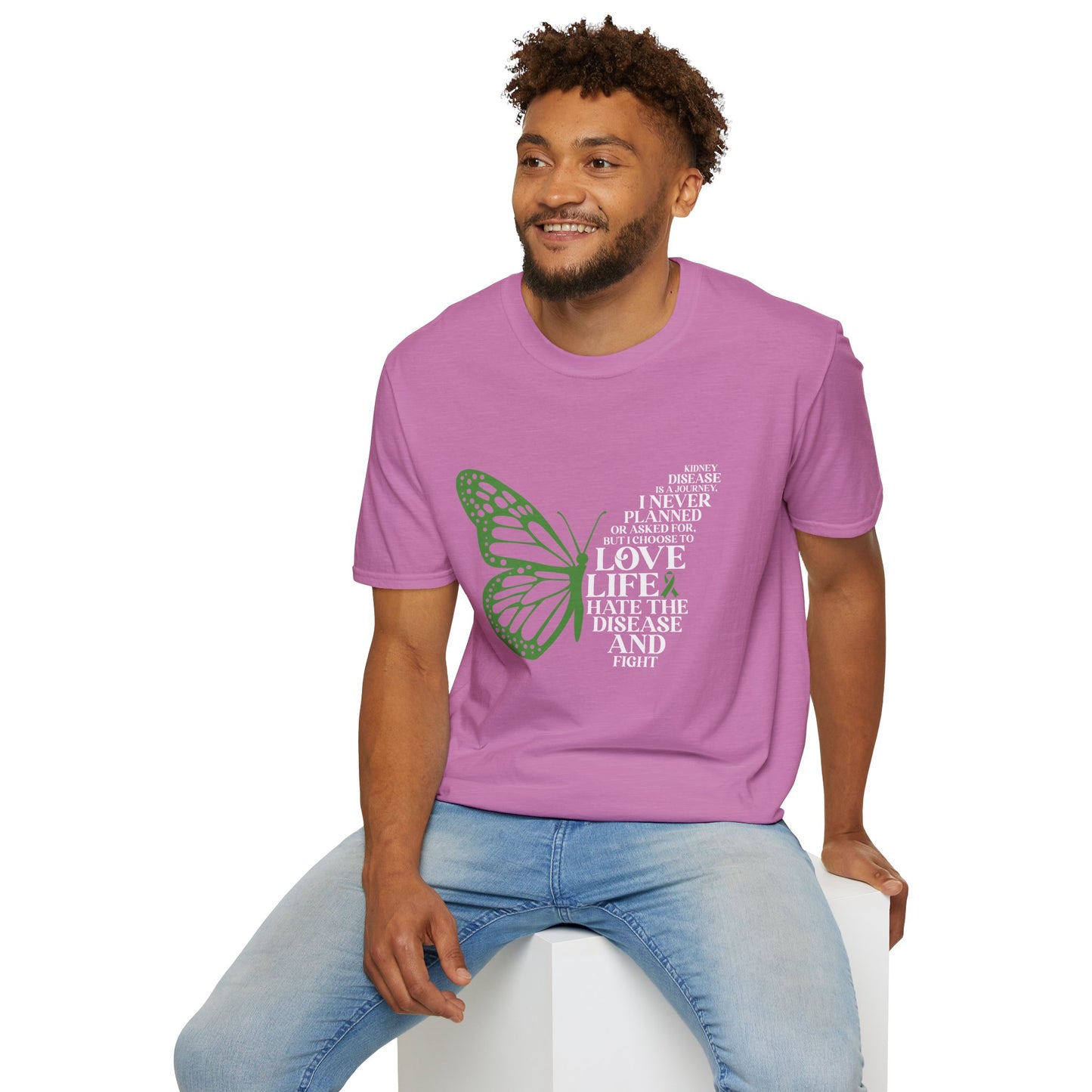 Kidney Disease Awareness White Lettering T-Shirt