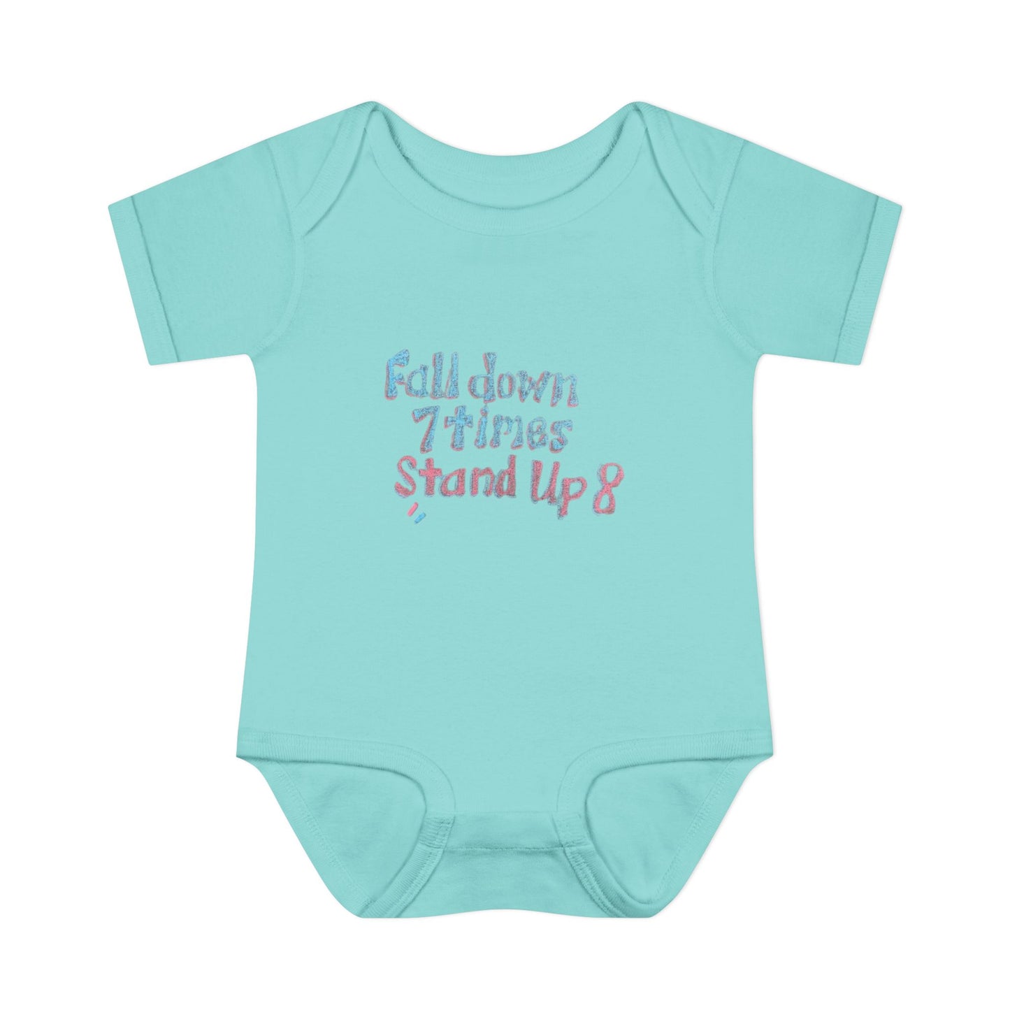 Infant Onesie - Fall Down 7 Times Stand Up 8 Bodysuit for Babies