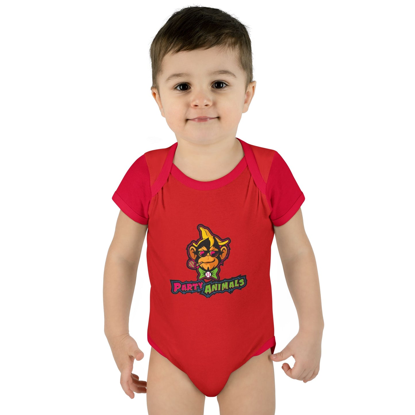 Onesie - Banana Ball League Team Party Animals Infant Baby Rib Bodysuit