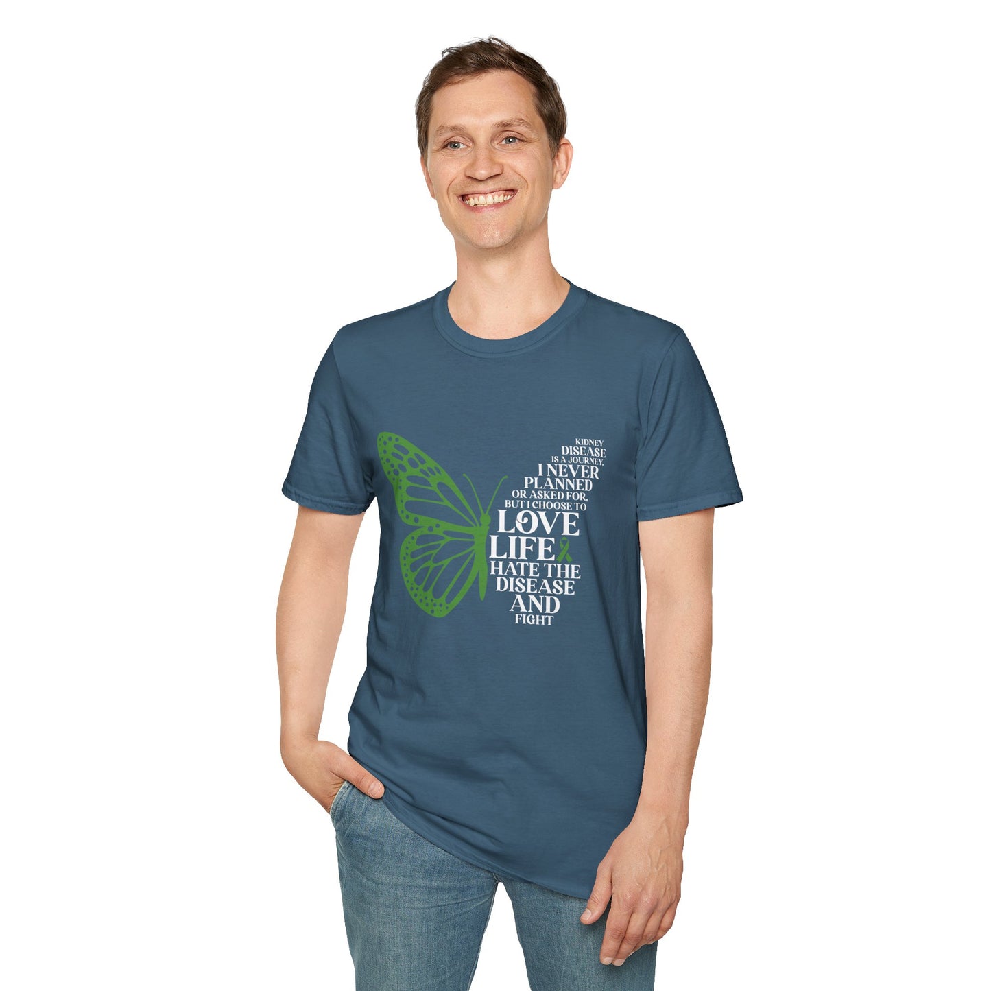 Kidney Disease Awareness White Lettering T-Shirt