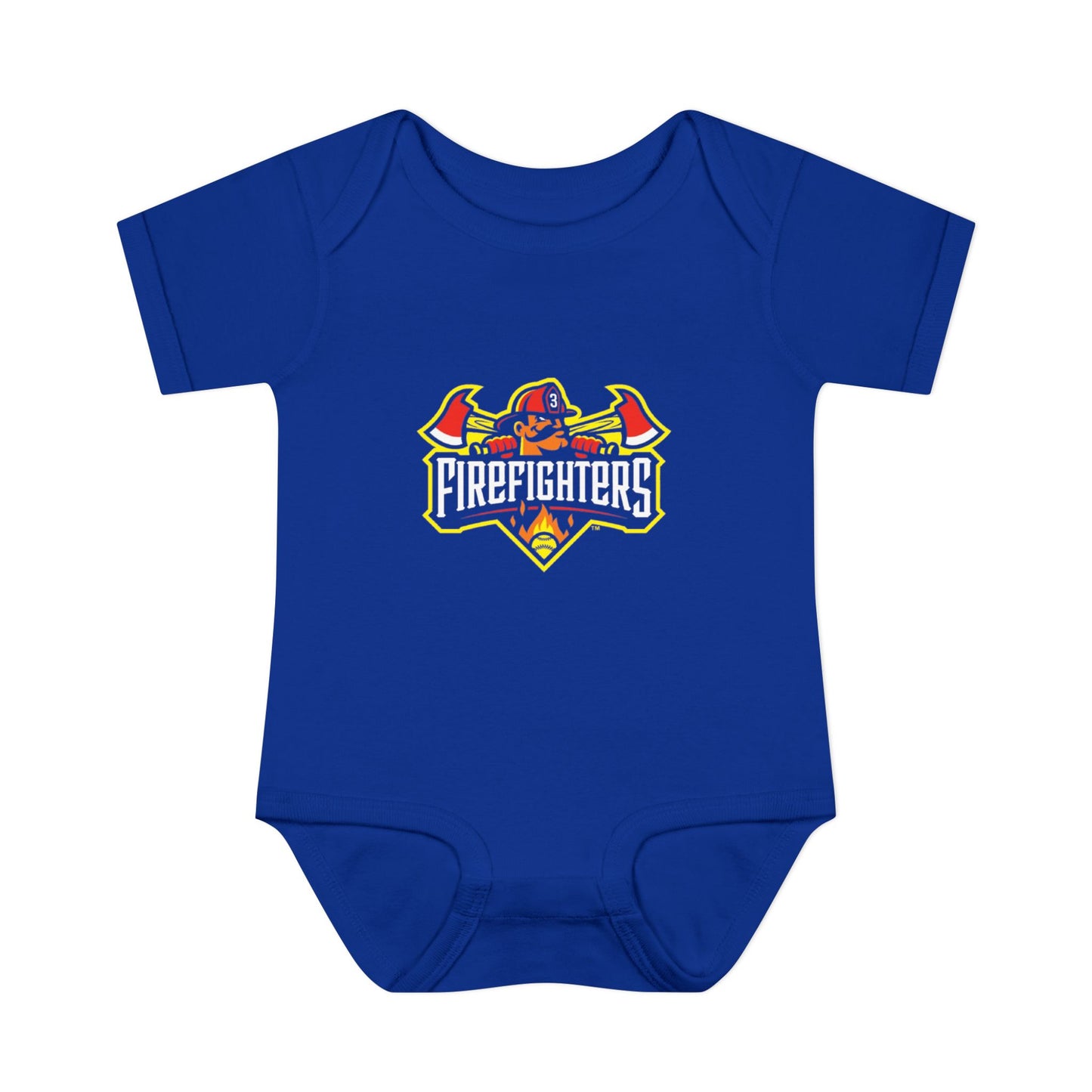 Baby Onesie - Banana Ball League Team Firefighters Design