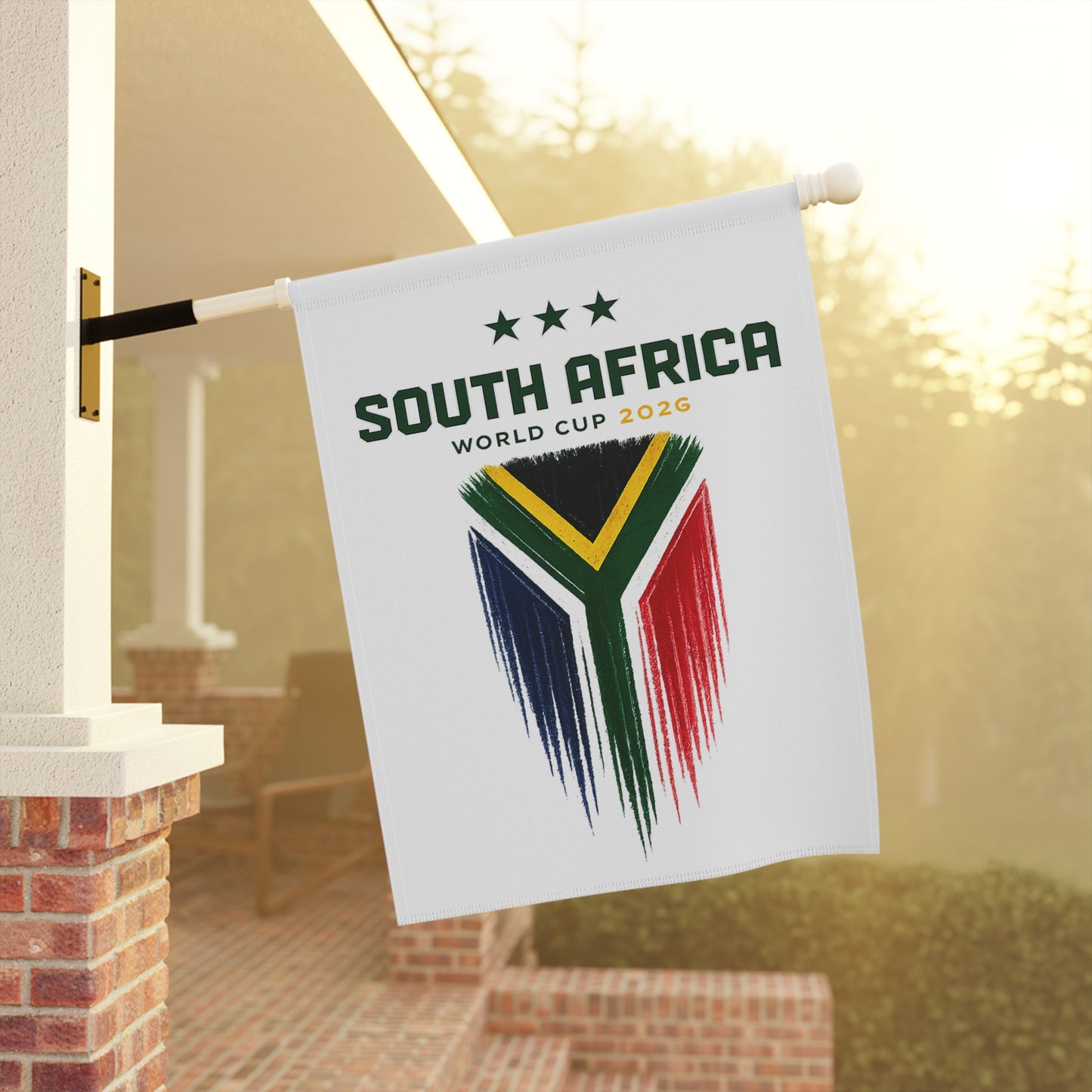 South Africa World Cup 2026 Garden Flag — Soccer Fan House Banner