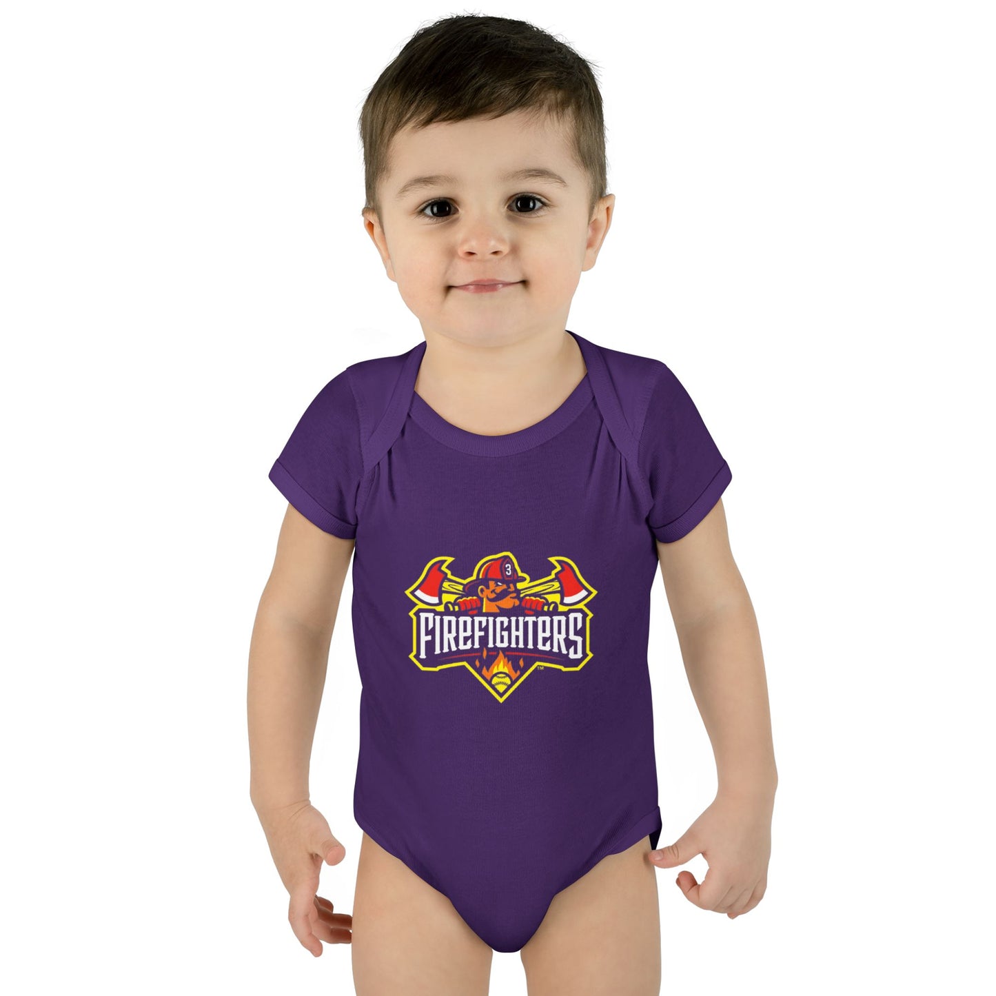Baby Onesie - Banana Ball League Team Firefighters Design