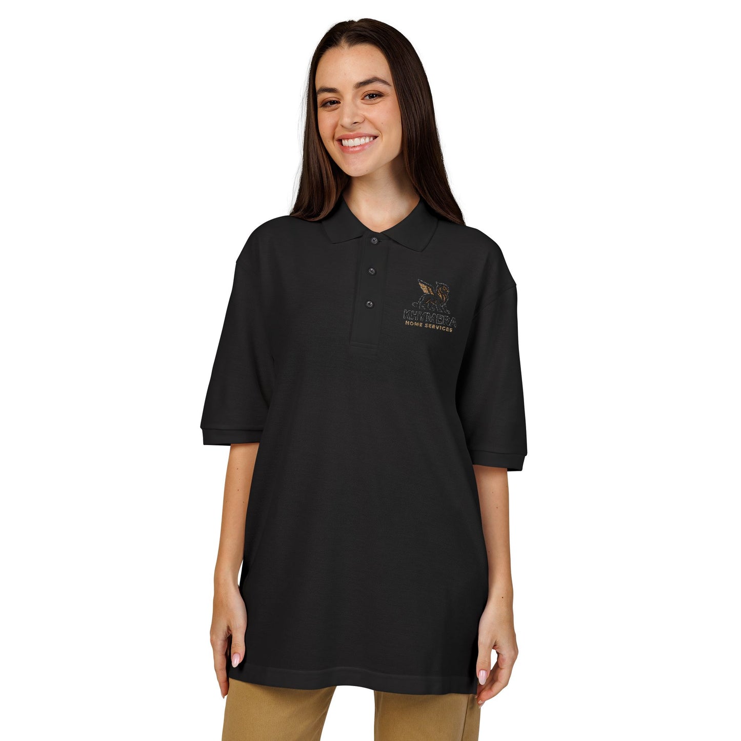Khymera Home Services Elegant Embroidered Unisex Polo Shirt