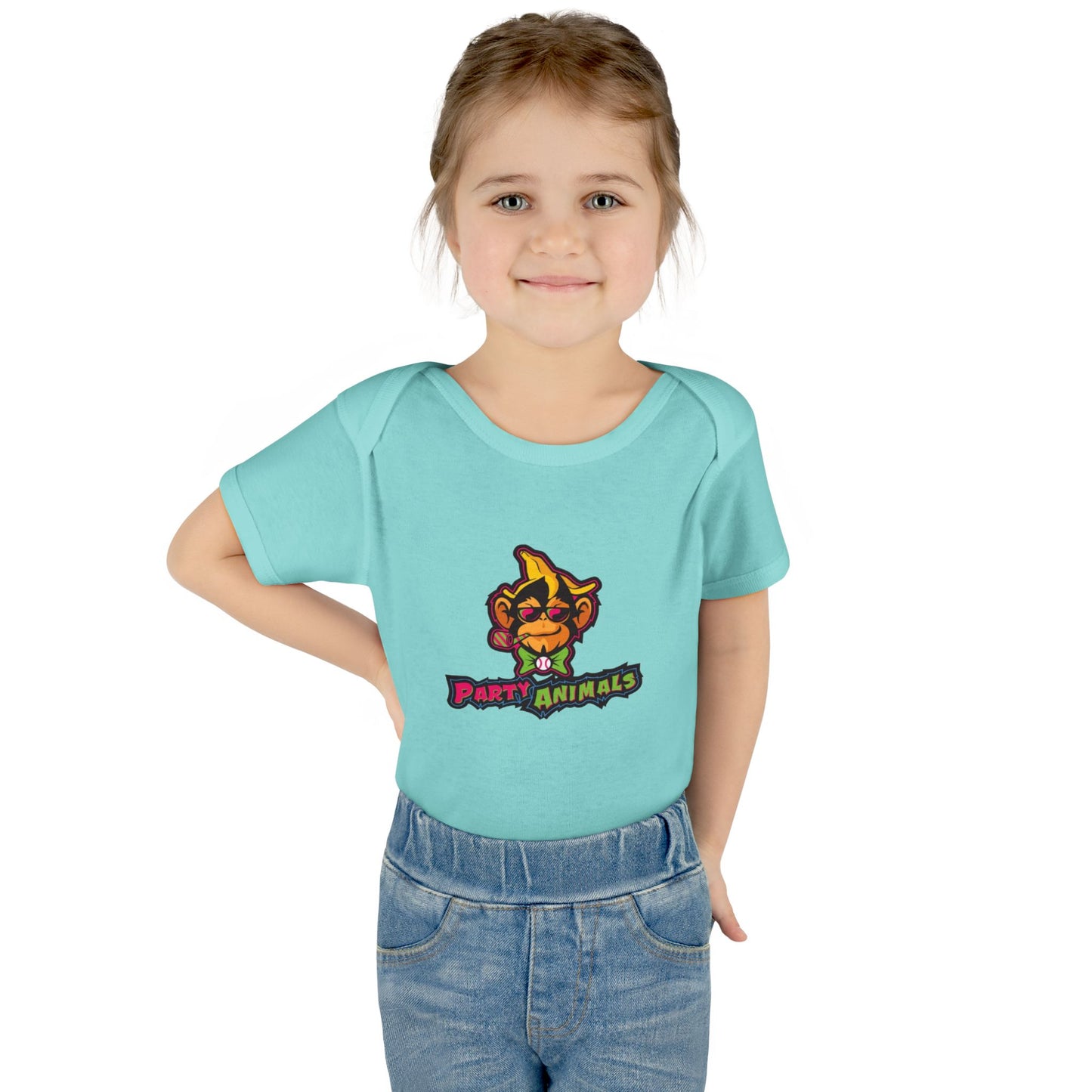 Onesie - Banana Ball League Team Party Animals Infant Baby Rib Bodysuit