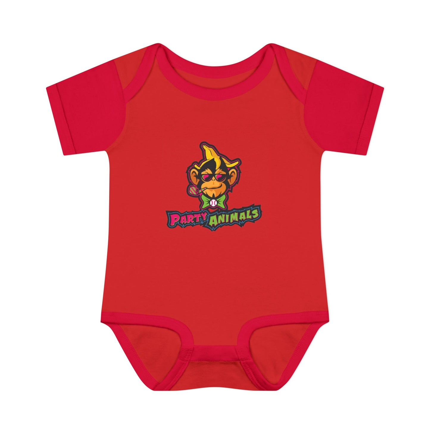 Onesie - Banana Ball League Team Party Animals Infant Baby Rib Bodysuit