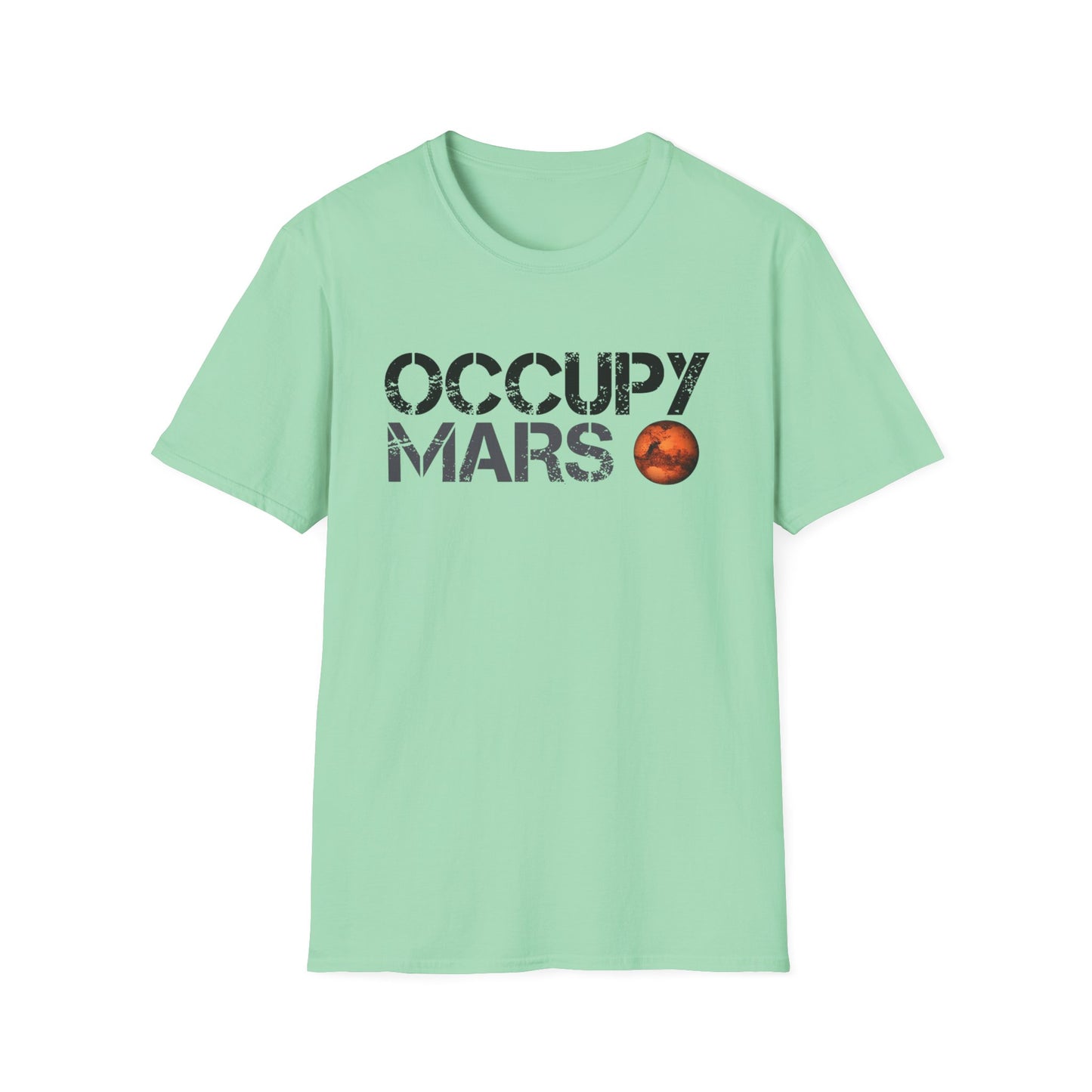 Occupy Mars Unisex Softstyle T-Shirt | Space Enthusiast Apparel